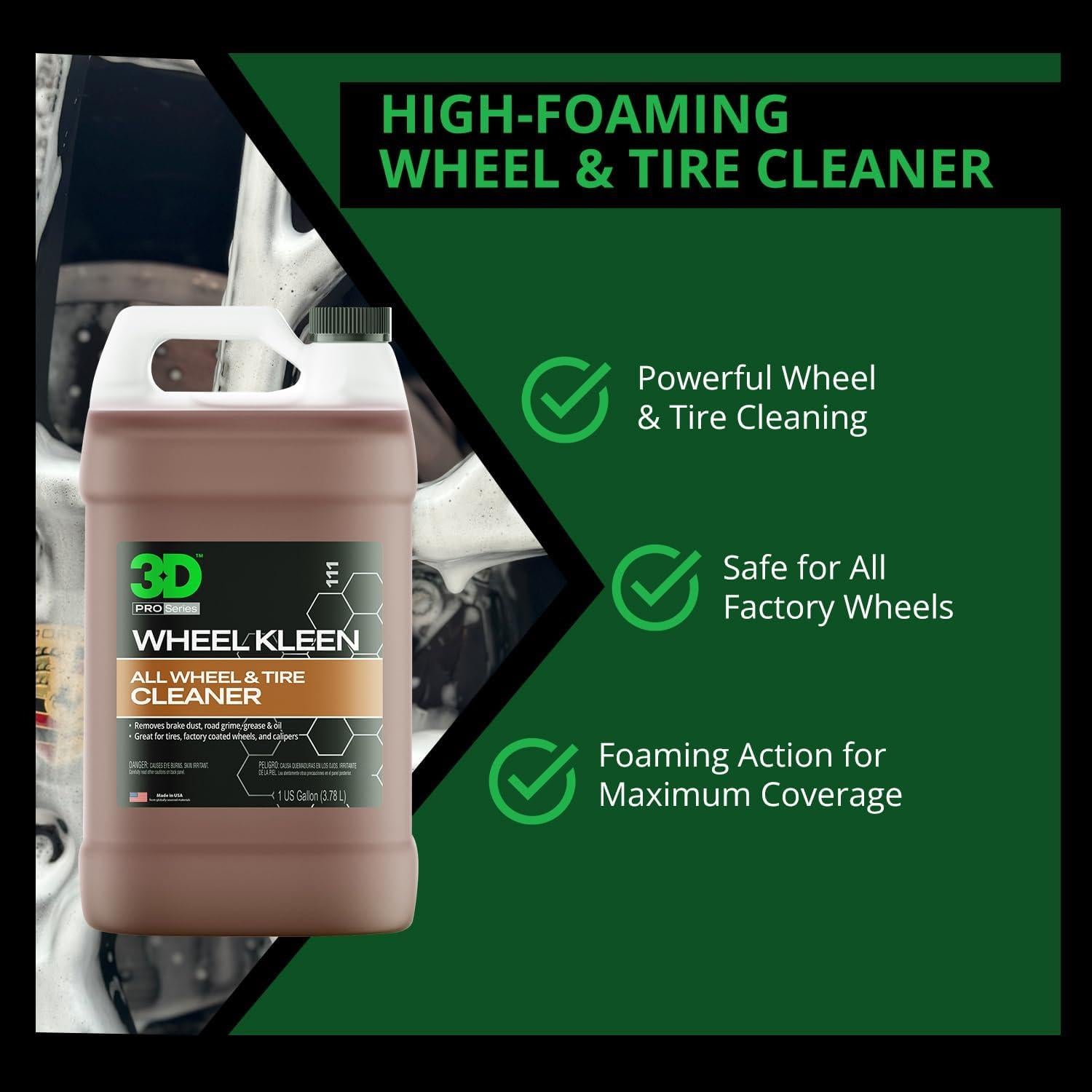 Limpiador de Ruedas y Neumáticos 3D Wheel Kleen 1L