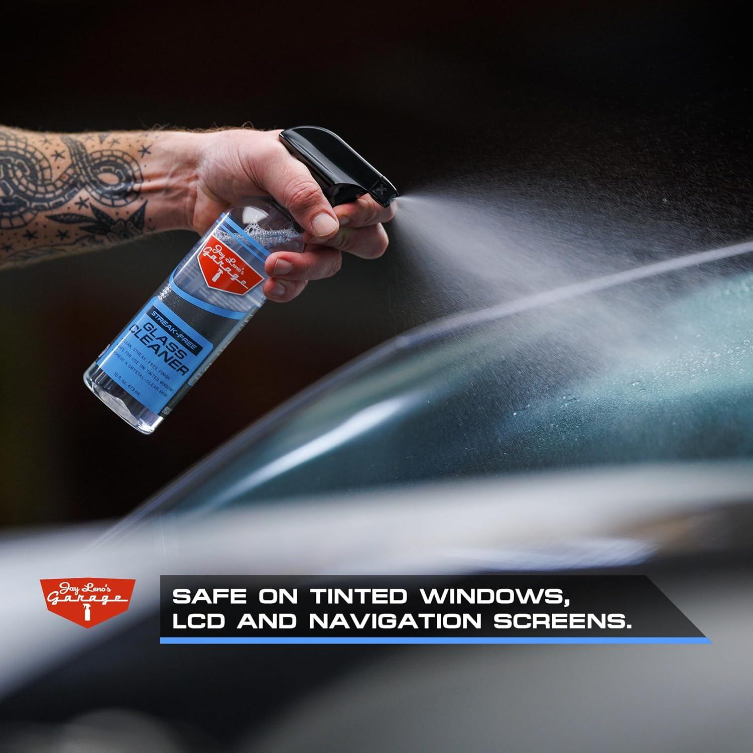 Limpiador de Cristales Jay Leno 16 oz - Sin Rayas para Autos