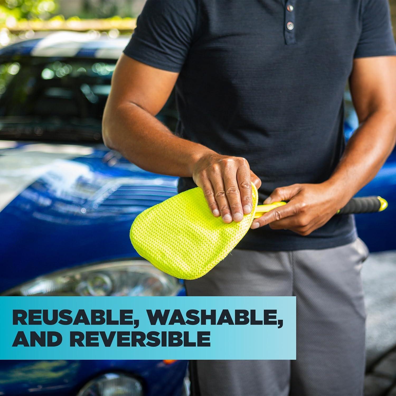 Kit de Limpieza de Parabrisas Invisible Glass 95160 con Mango Extensible y Microfibras