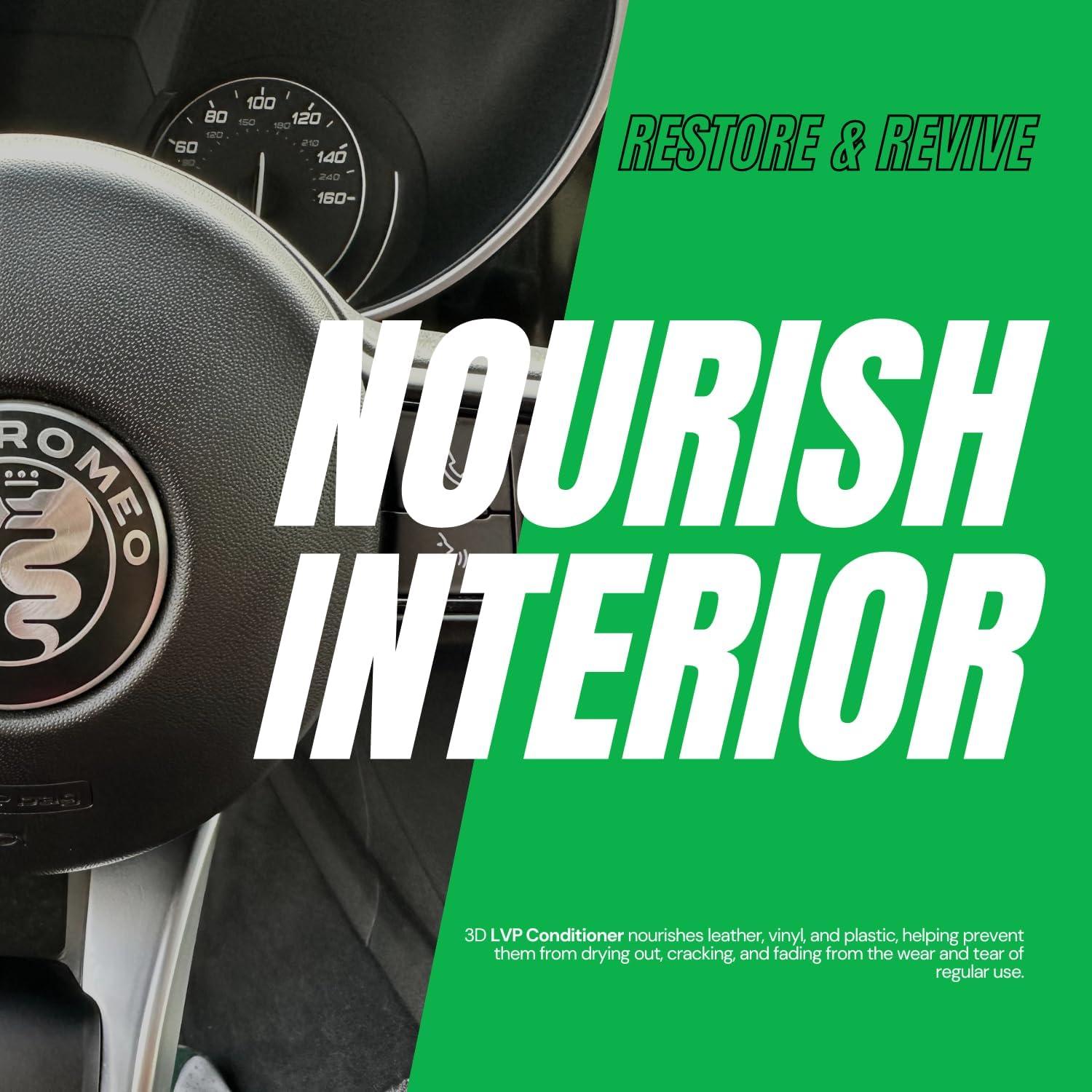 Acondicionador 3D para Cuero, Vinilo y Plástico 16 oz