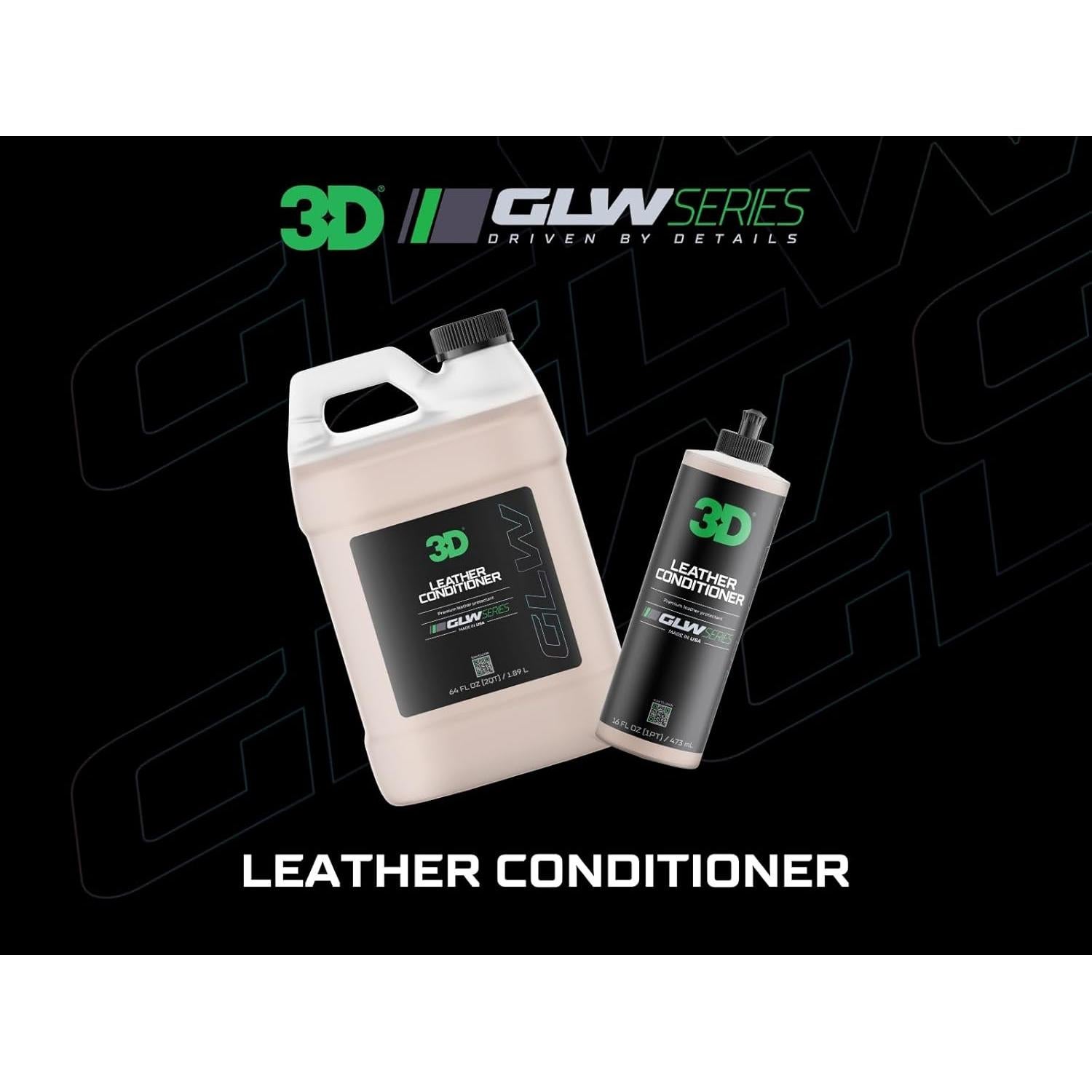 Acondicionador de Cuero 3D GLW 473 ml | Protección UV y Restauración