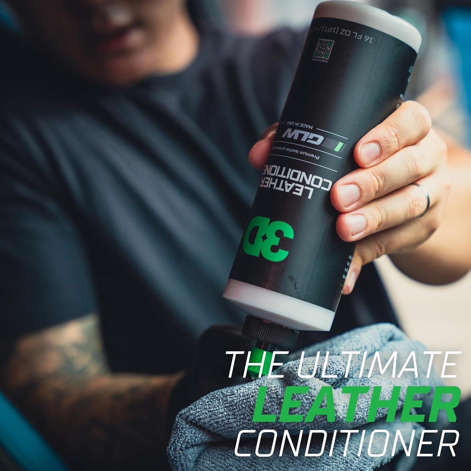 Acondicionador de Cuero 3D GLW 473 ml | Protección UV y Restauración