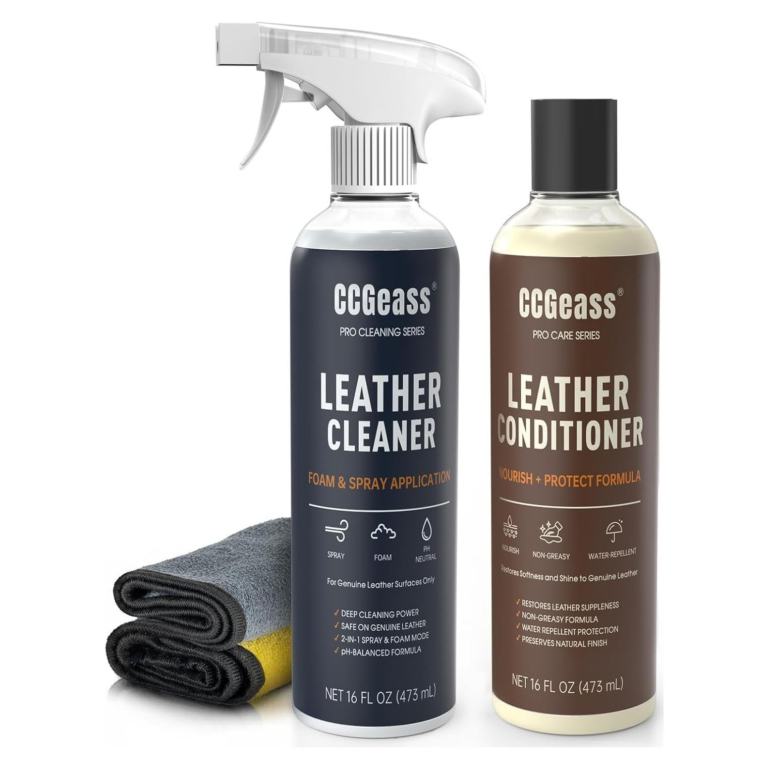 Kit Limpiador y Acondicionador de Cuero CCGeass 2x473ml