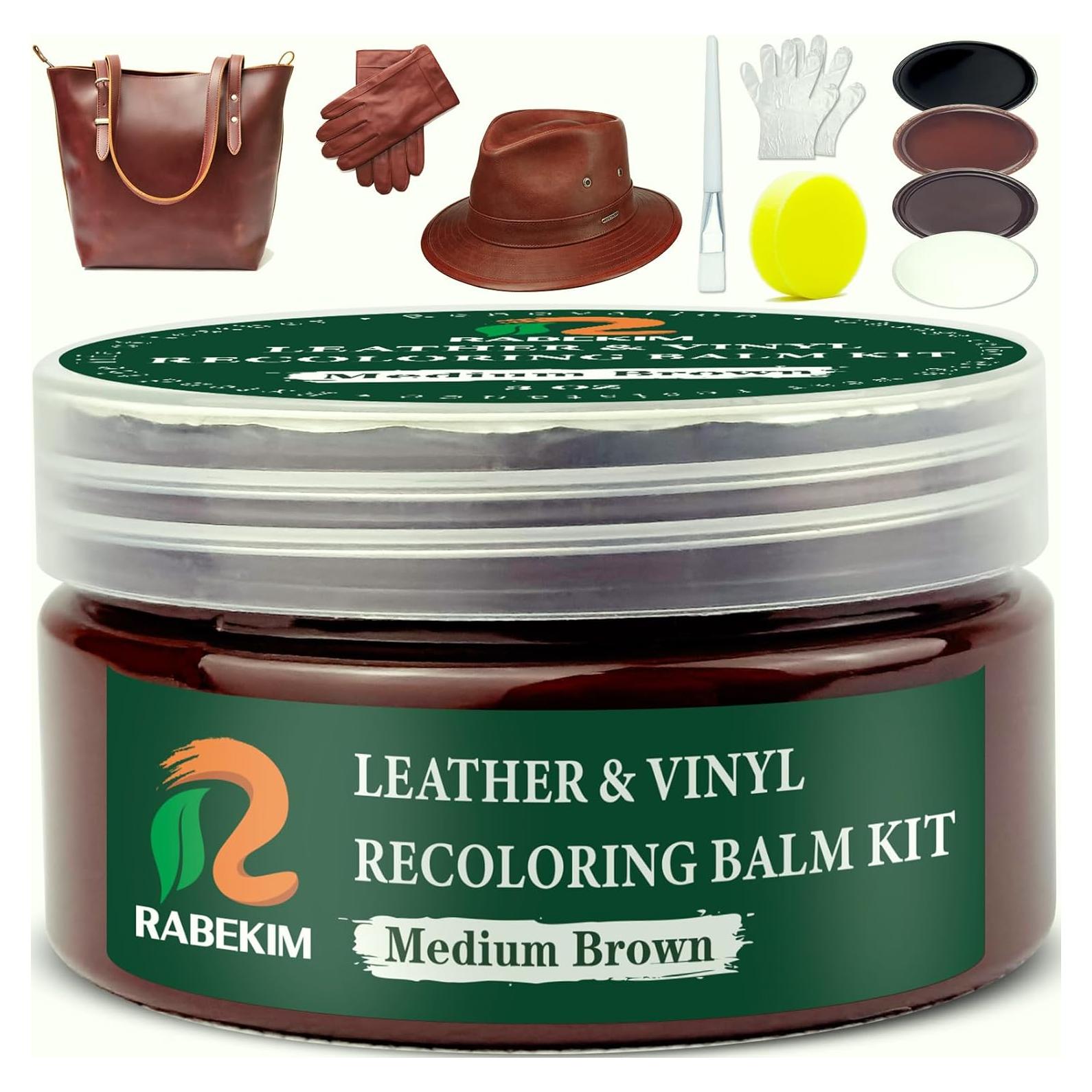 Kit de Reparación de Cuero RABEKIM Balsamo Marrón Medio 141g