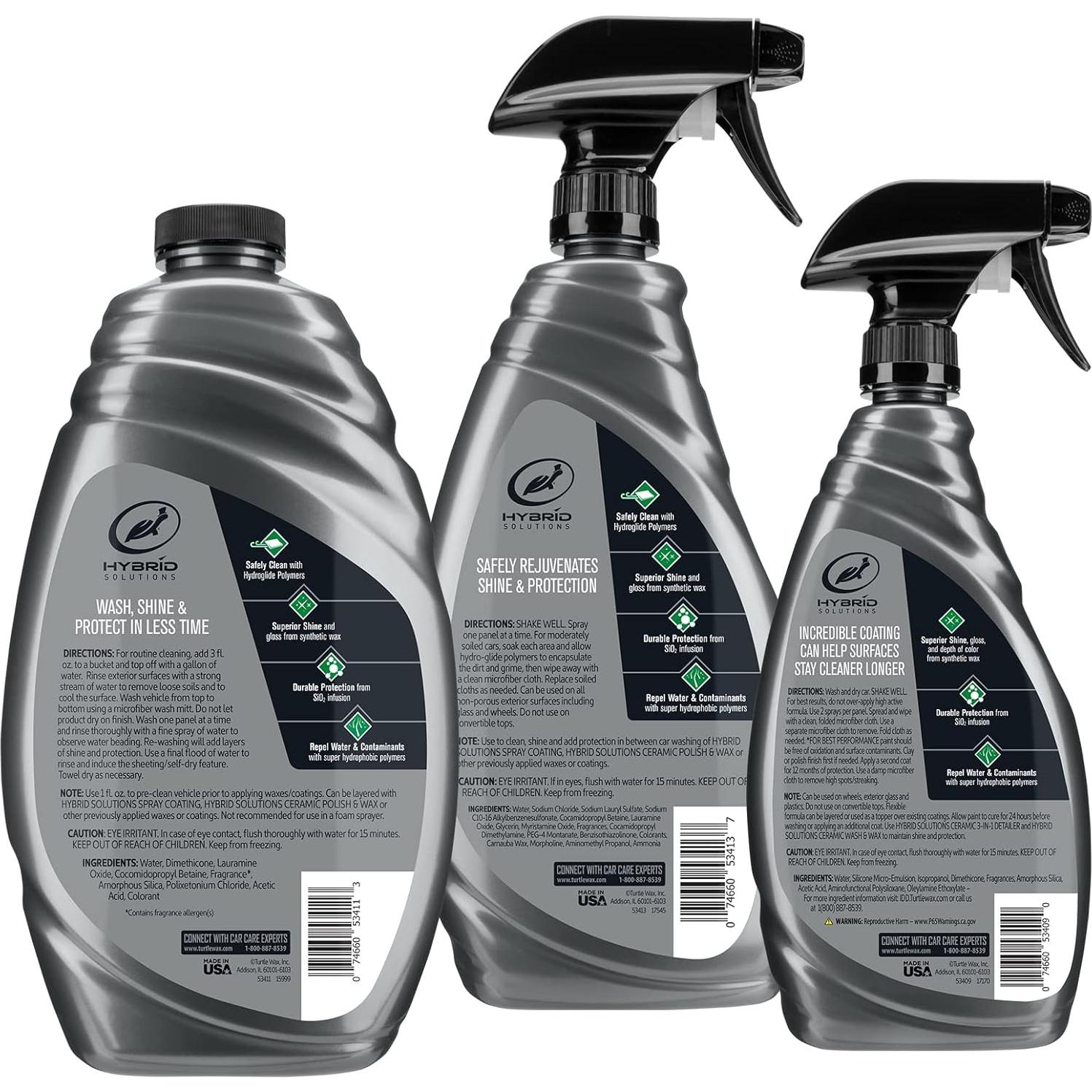 Paquete Turtle Wax Hybrid Solutions: Cera y Lavado Cerámico