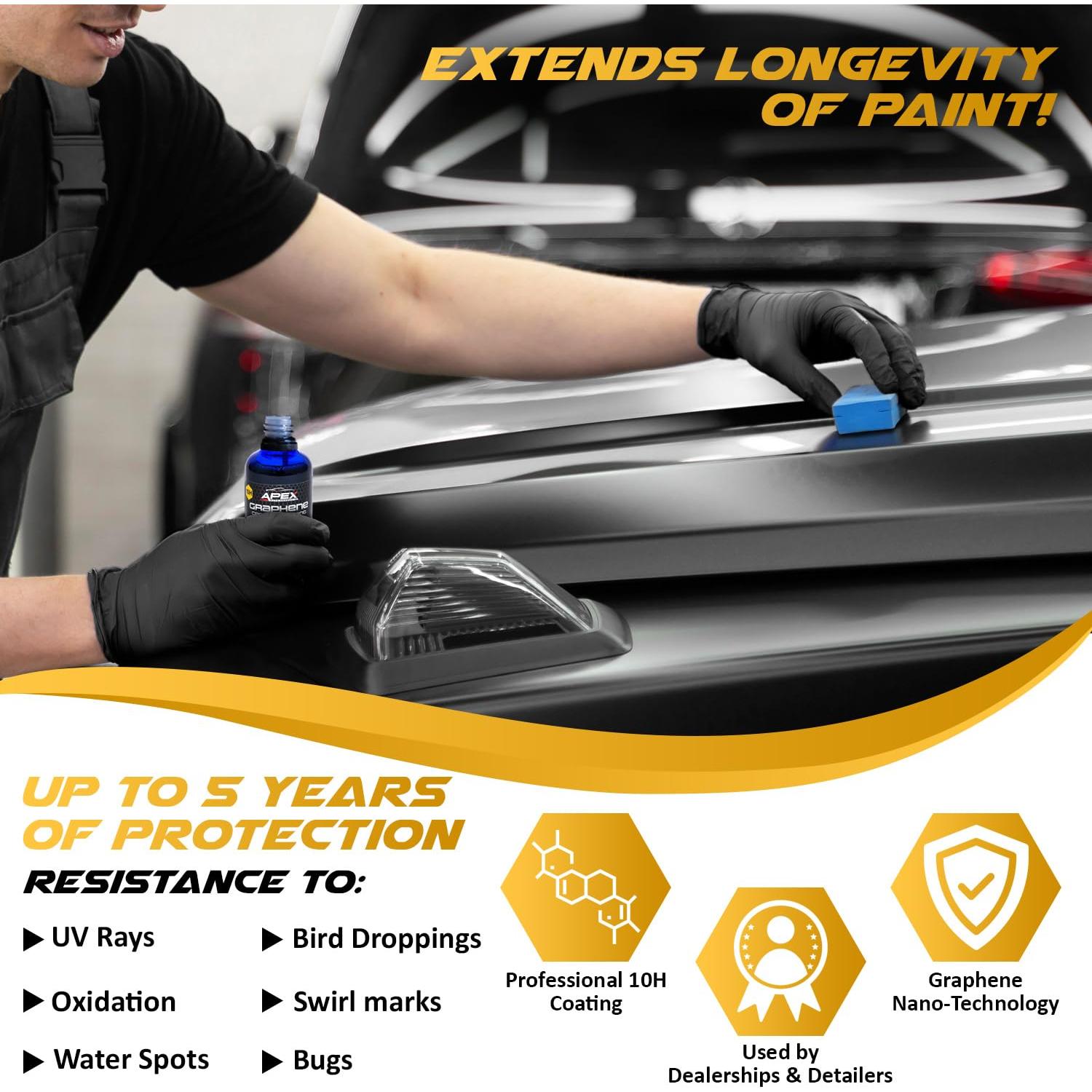 Recubrimiento Cerámico de Grafeno Apex 50mL - 5 Años 10H