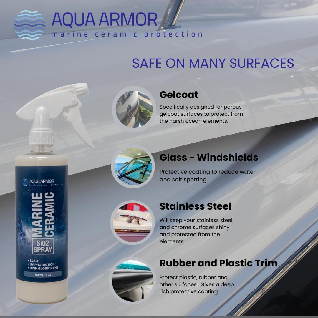 Spray Cerámico Si02 Marino Aqua Armor 16 oz - Protección UV