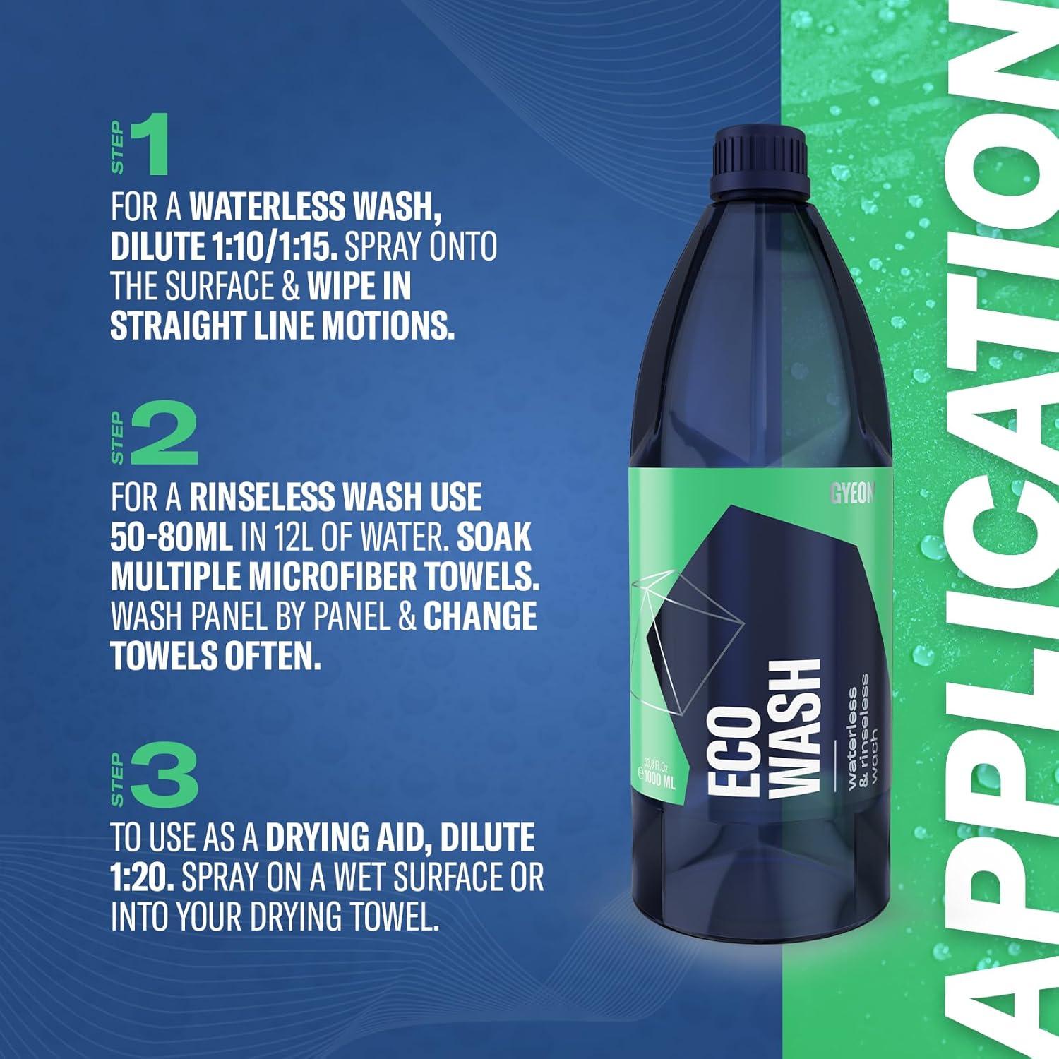 GYEON Eco Wash 1L - Limpiador Cerámico Sin Enjuague Ecológico