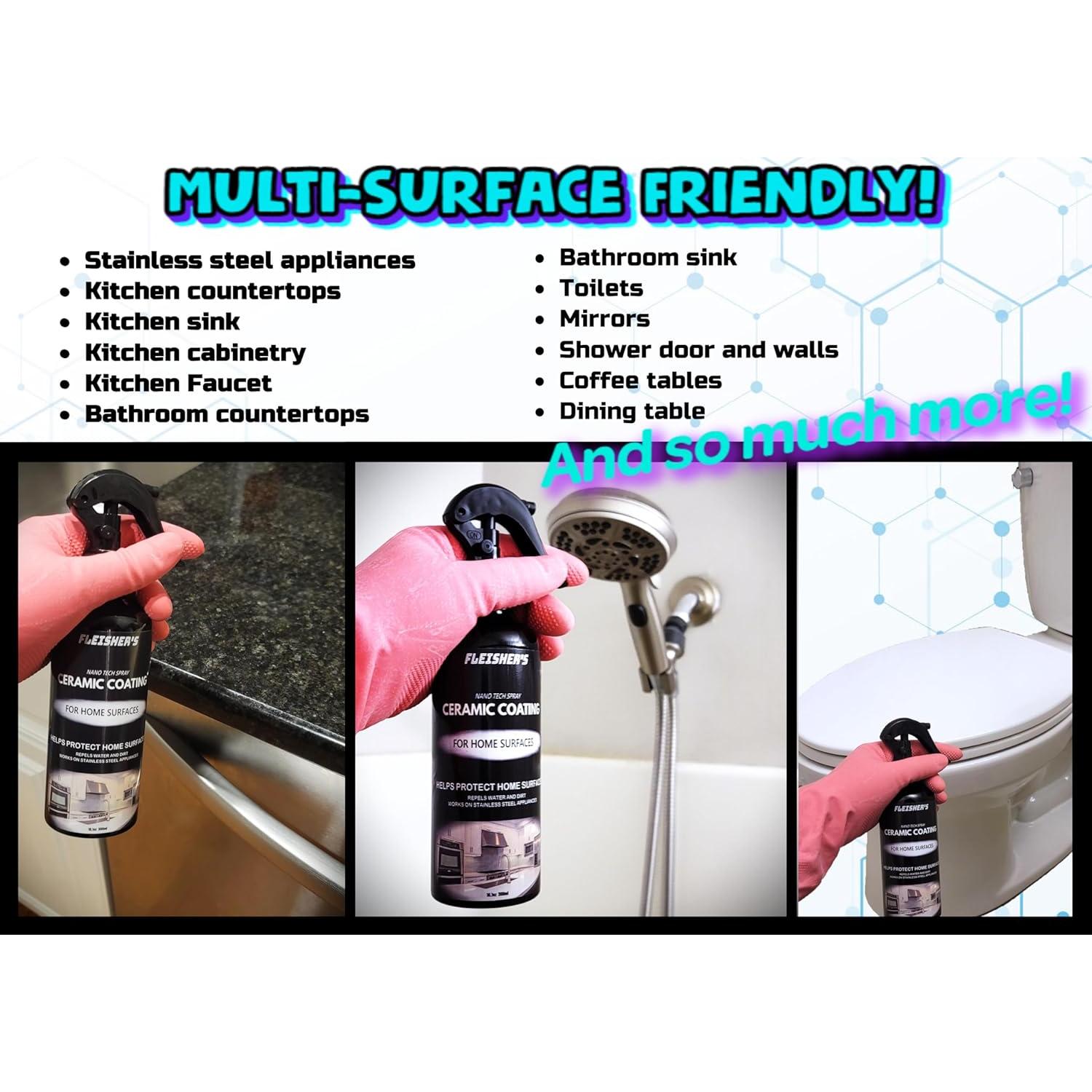 Spray Cerámico Fleisher's 308g - Protección Hidrofóbica para Hogar