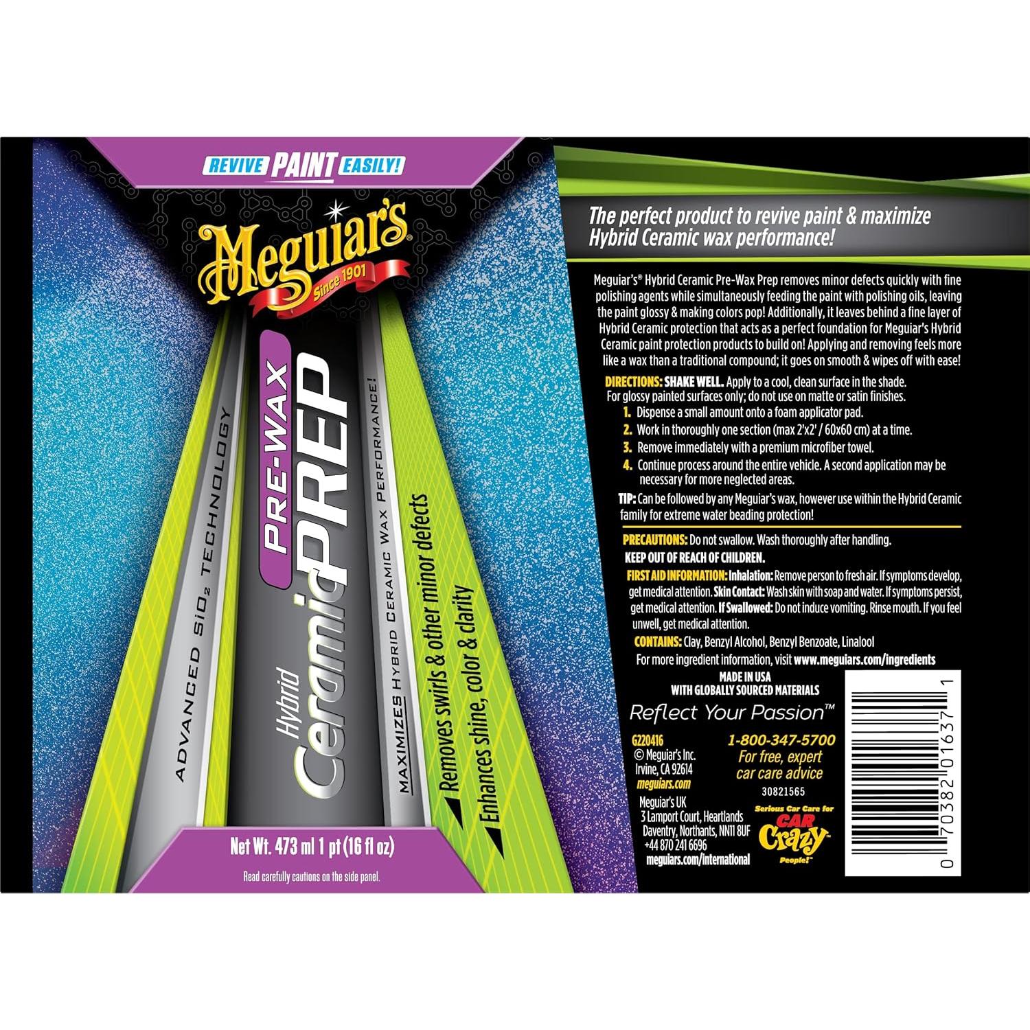 Preparación Pre-Cera Híbrida Meguiar's 473ml - G220416