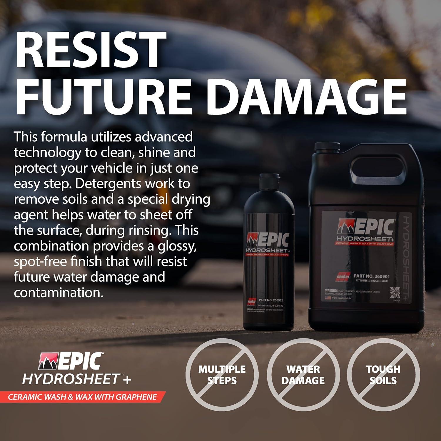 Malco Epic Hydrosheet - Lavado y Cera Cerámica 3.66 kg