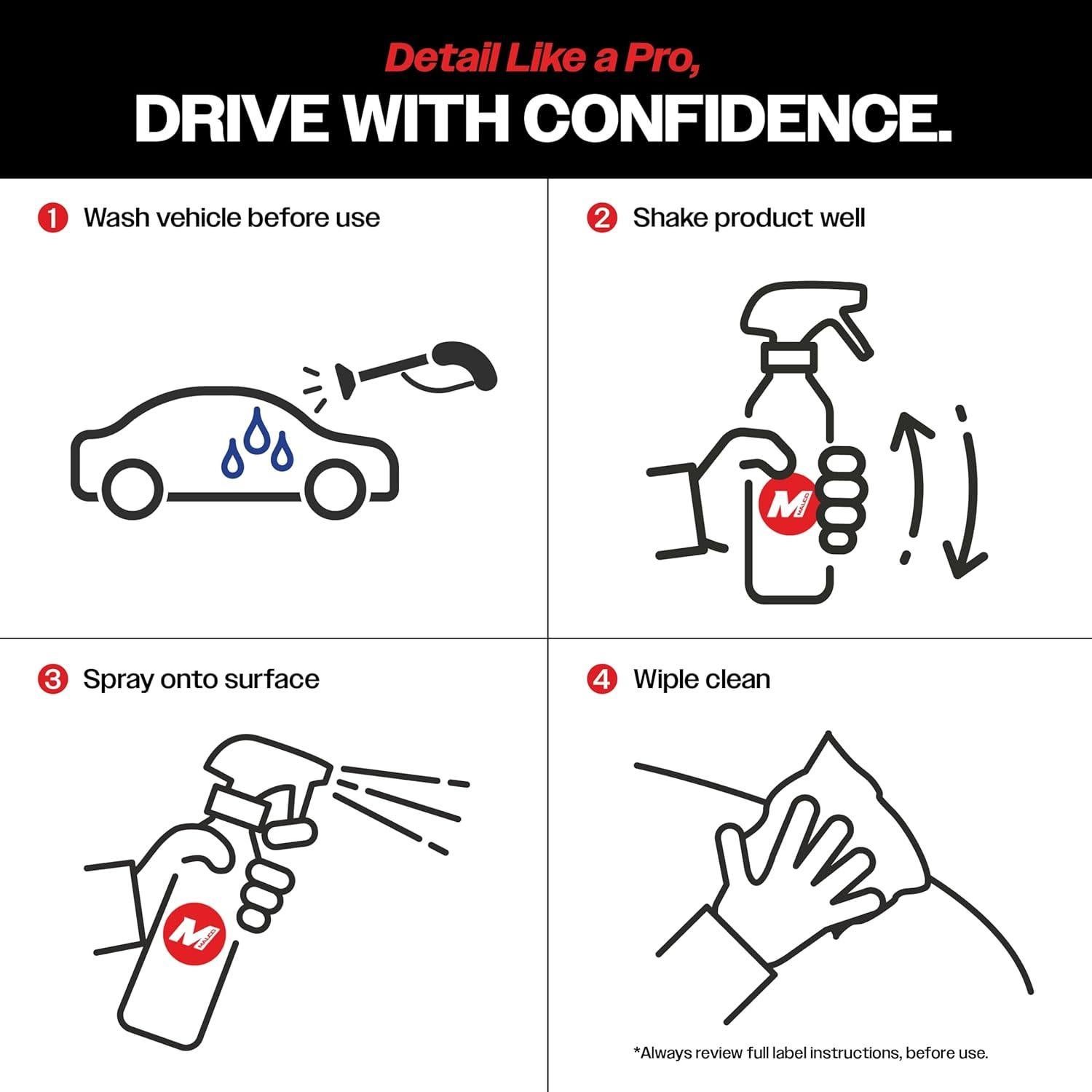 Spray de Protección de Pintura Malco SLIK SiO2 473ml con Toalla