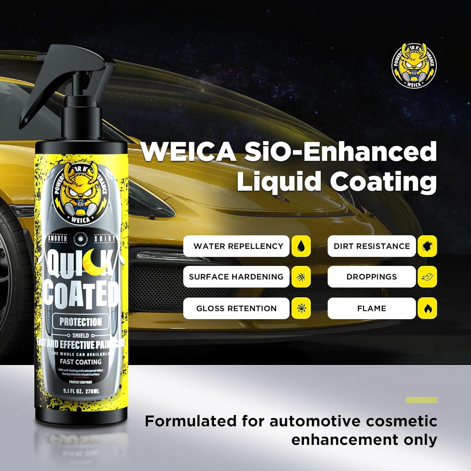 Recubrimiento Cerámico en Spray WEICA 269 ml - Hidrofóbico y Brillo Extremo