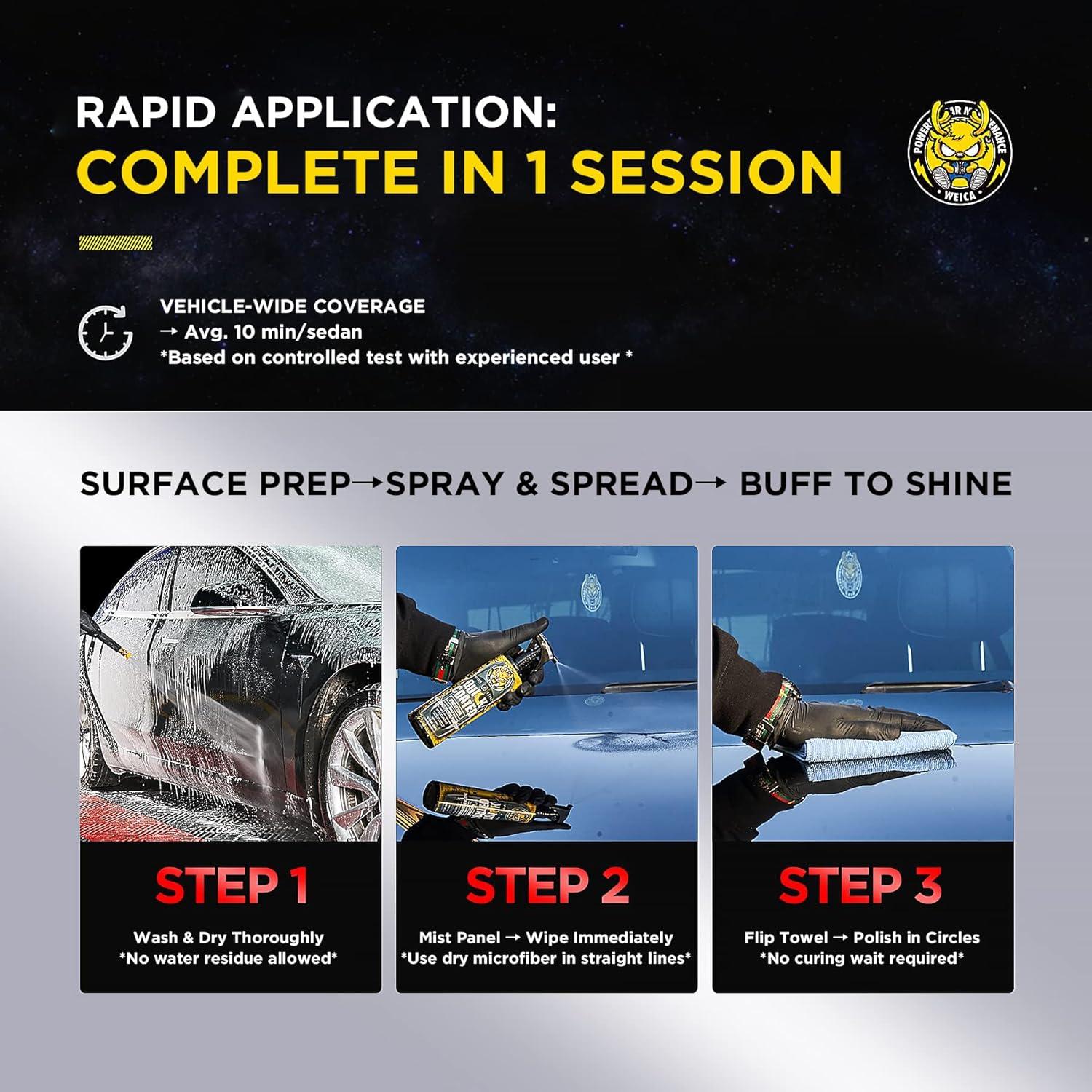 Recubrimiento Cerámico en Spray WEICA 269 ml - Hidrofóbico y Brillo Extremo