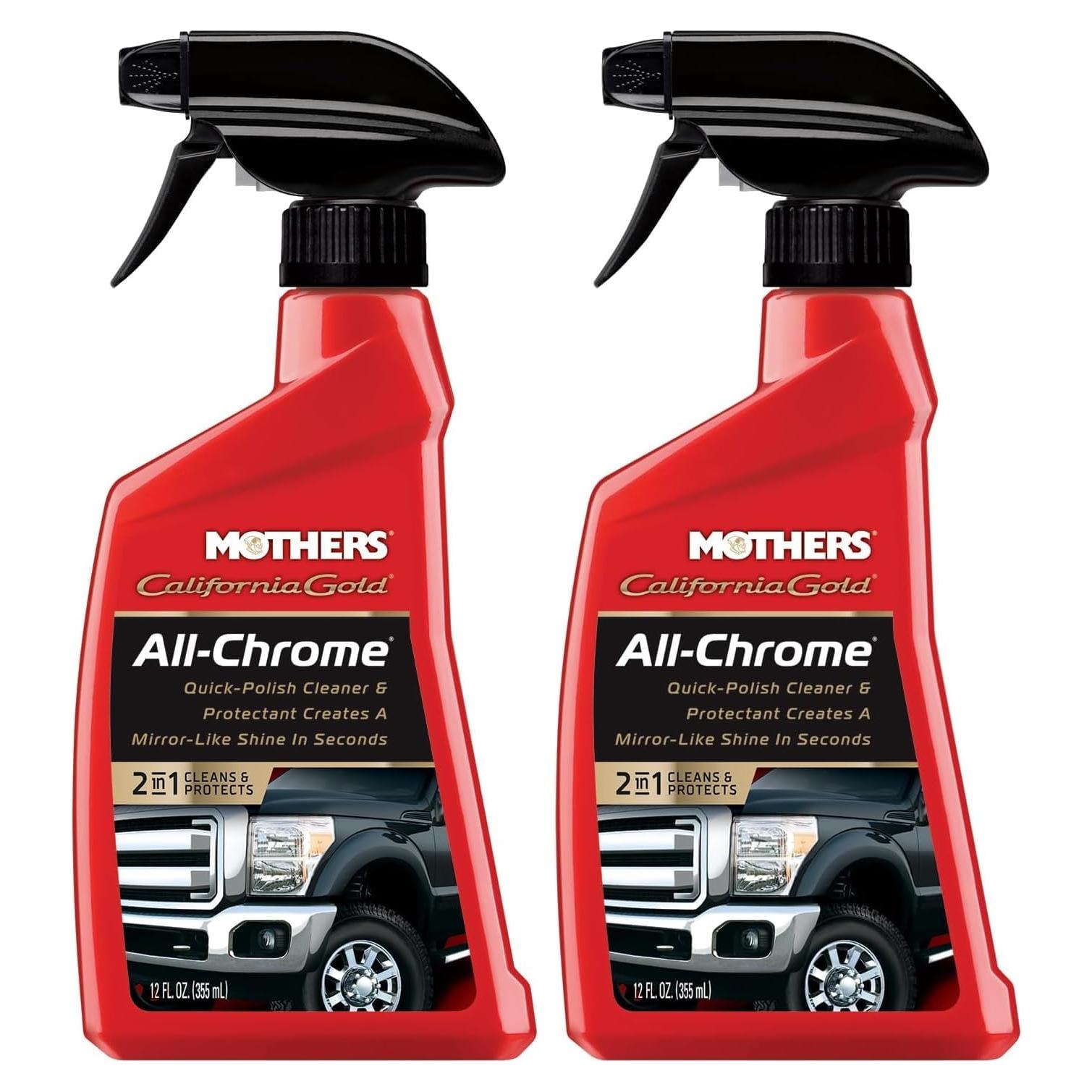 Pulidor de Cromo Mothers 05222 - Pack de 2, 12 oz