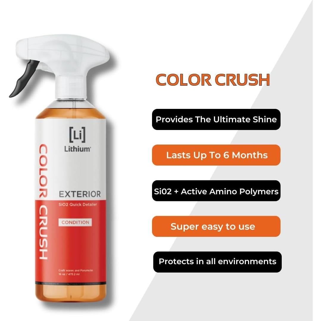 Spray Detalle de Autos Lithium Color Crush - Brillo Hidrofóbico