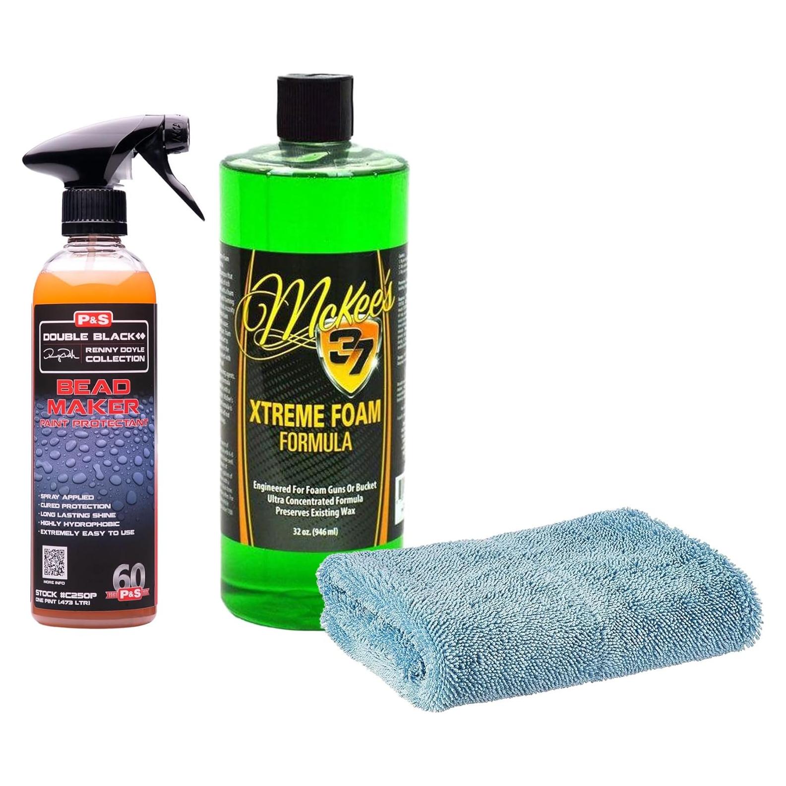 Combo de Lavado de Autos McKee's 37 - Espuma, Secado y Sellado