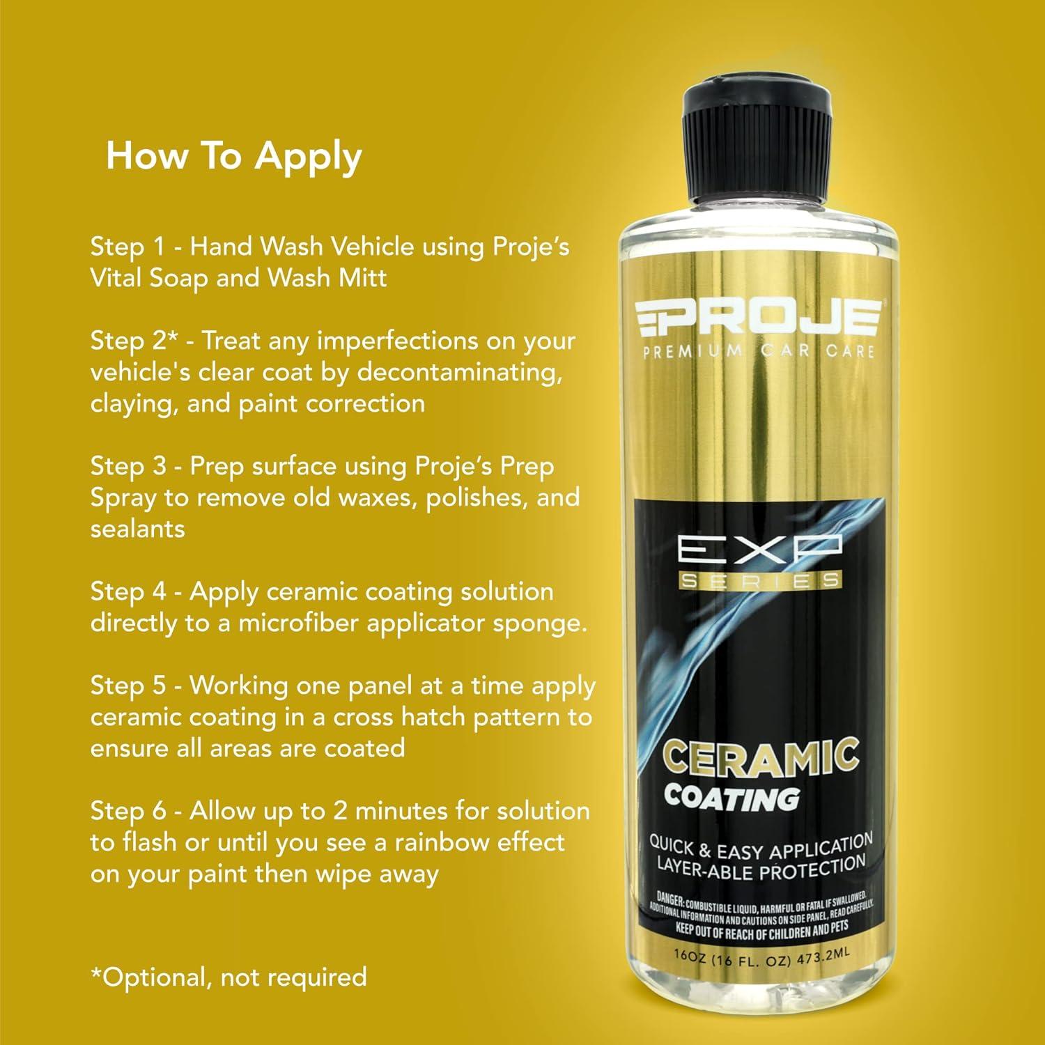 Kit Esencial de Recubrimiento Cerámico PROJE' 16oz - Hidrofóbico