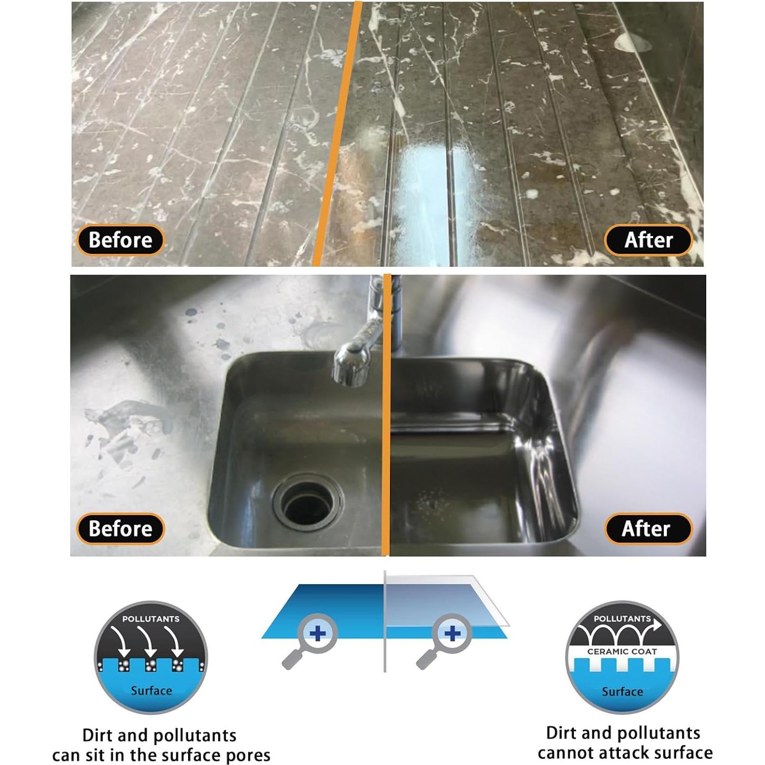 Spray Cerámico NADAMOO 450ml, Protección Superior para Cocina y Baño