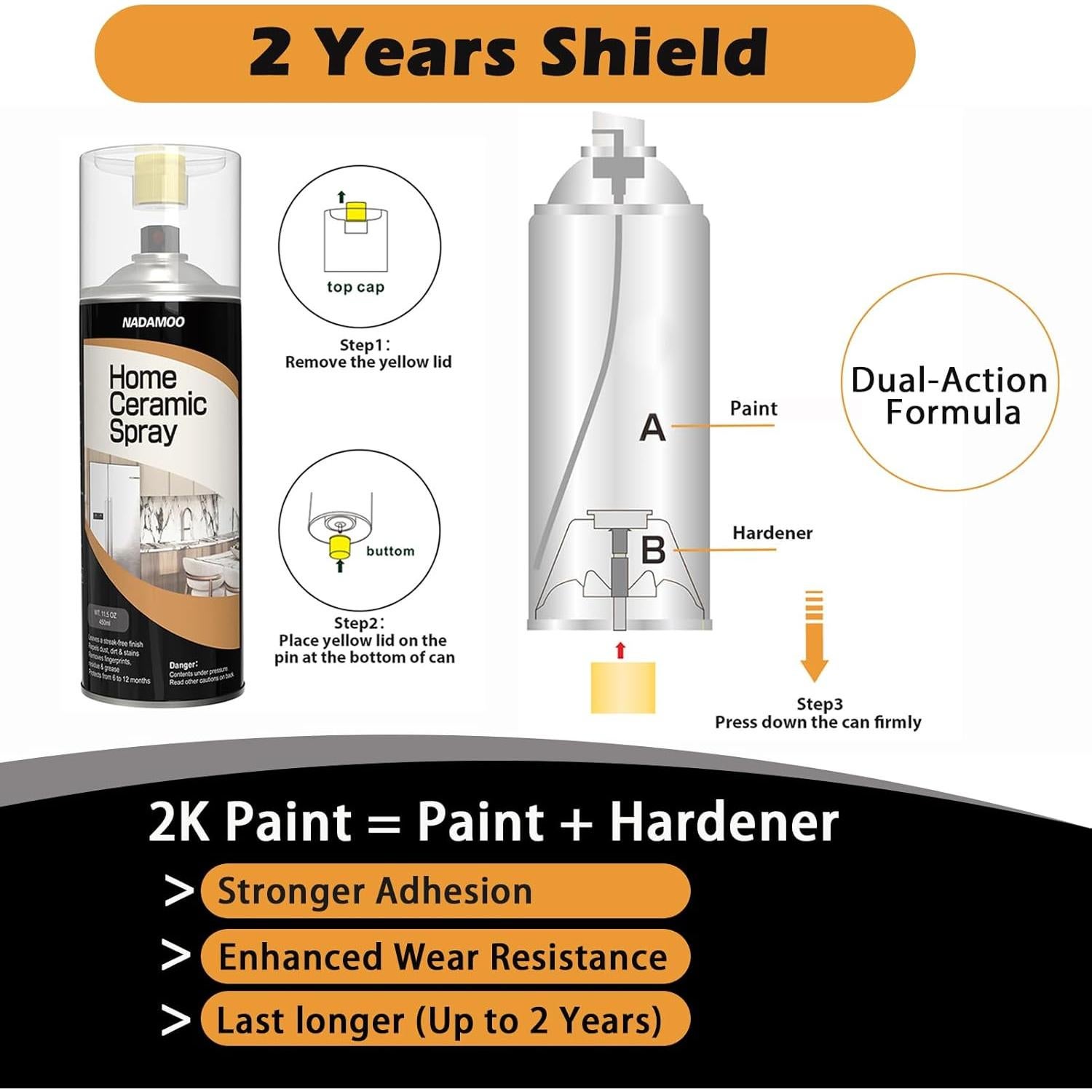 Spray Cerámico NADAMOO 450ml, Protección Superior para Cocina y Baño