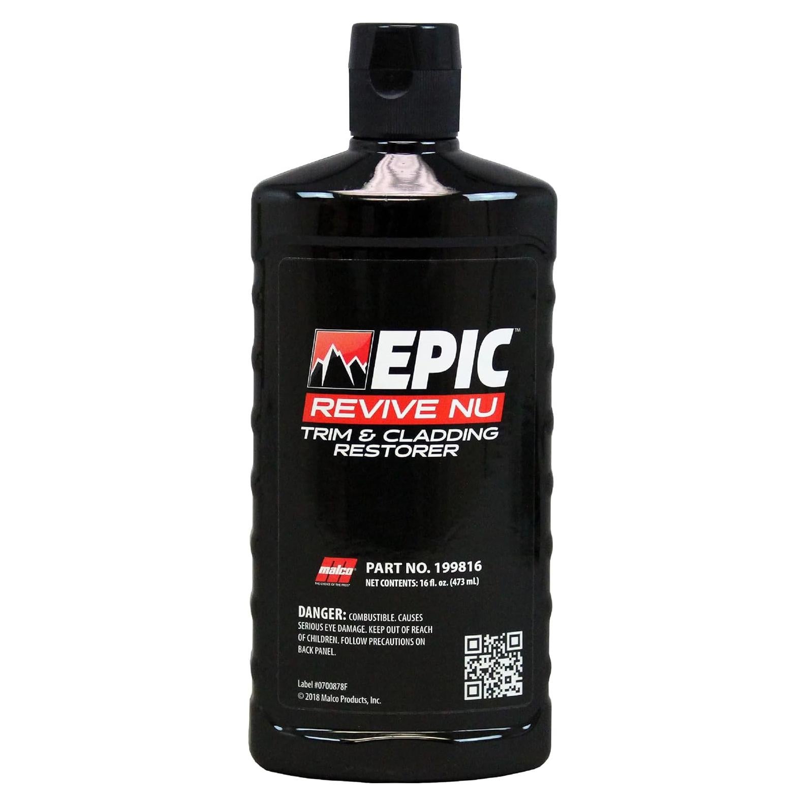 Restaurador de Plástico Malco Epic Revive 473ml - Acabado Negro
