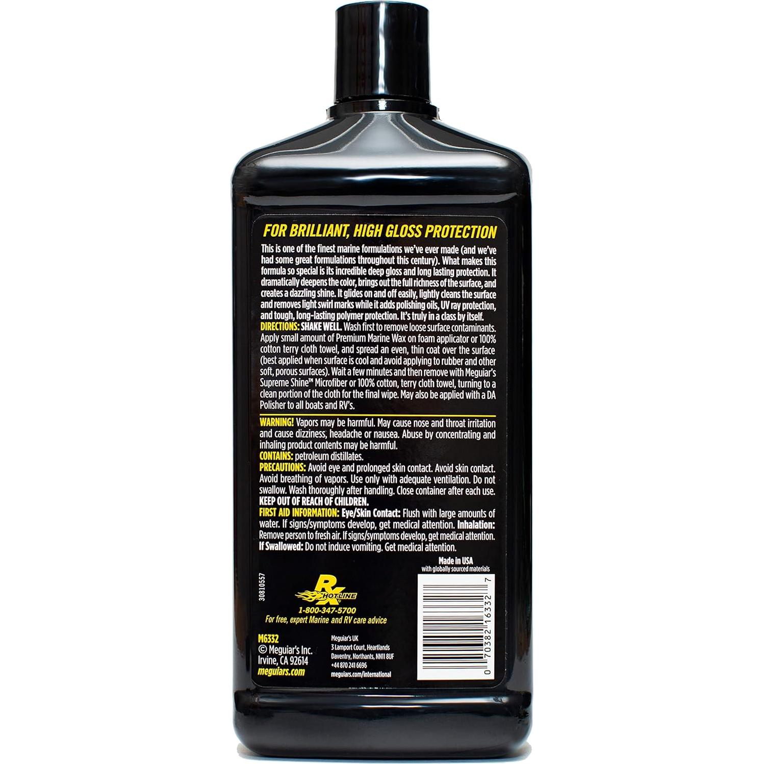 Cera Marina Premium Meguiar's M6332 0.95L para Barcos