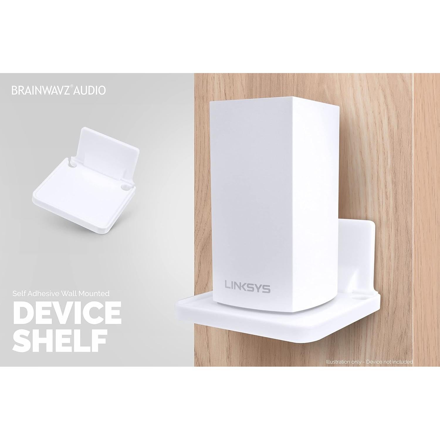 Estante de pared BRAINWAVZ blanco para cámaras y altavoces