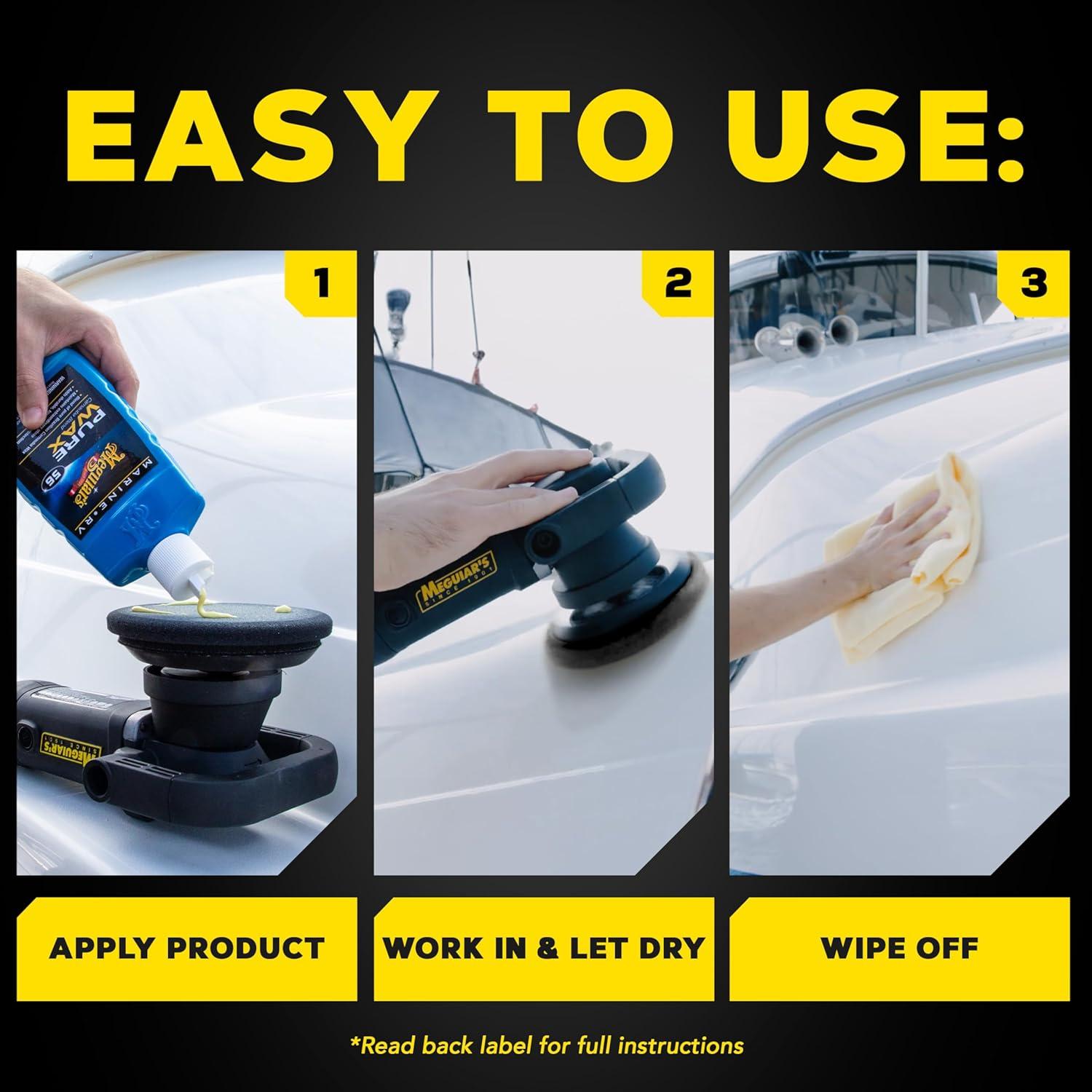 Cera Carnauba Pura Meguiar's M5616 para Marina/RV 0.47L