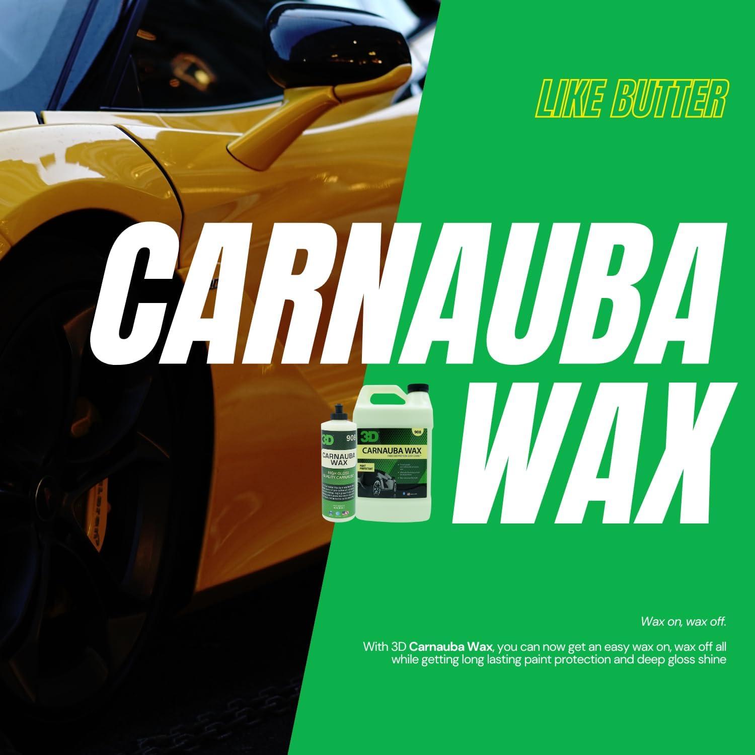 Cera Carnauba 3D Líquida 16 oz - Brillo y Protección UV