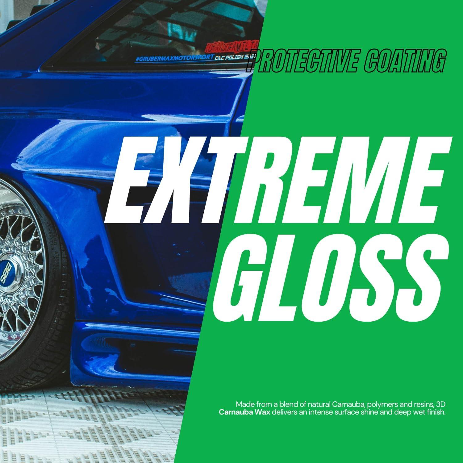 Cera Carnauba 3D Líquida 16 oz - Brillo y Protección UV