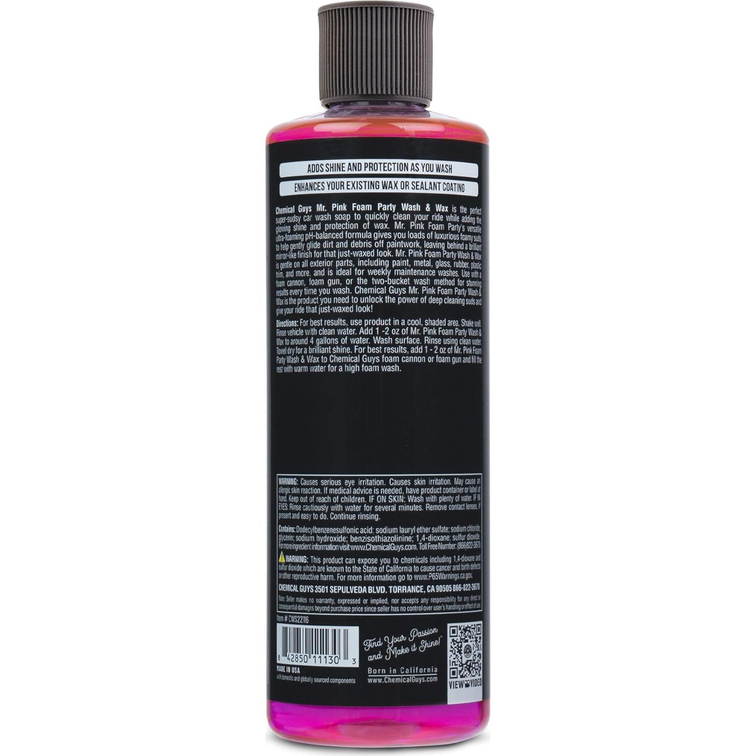 Jabón de Lavado y Cera Chemical Guys Mr. Pink 473 ml