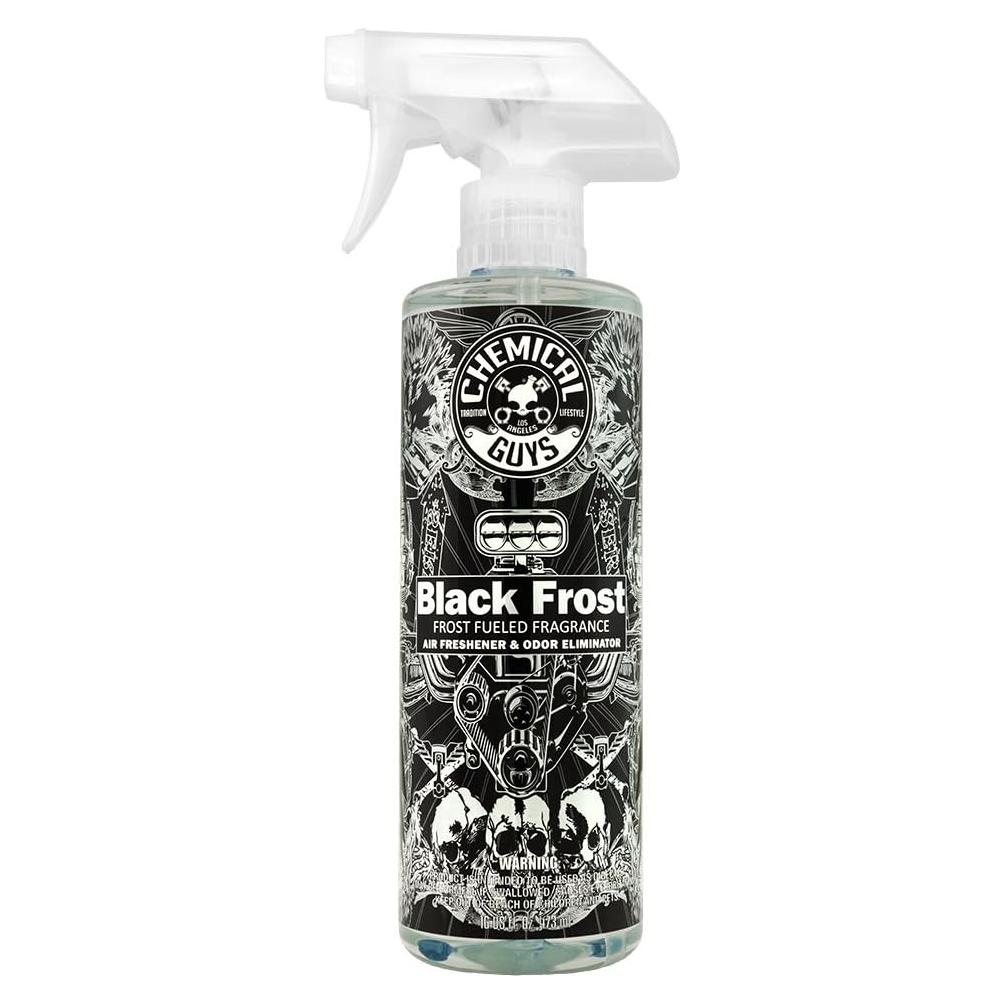 Aromatizante de Aire Chemical Guys Black Frost 473 ml - Eliminador de Olores