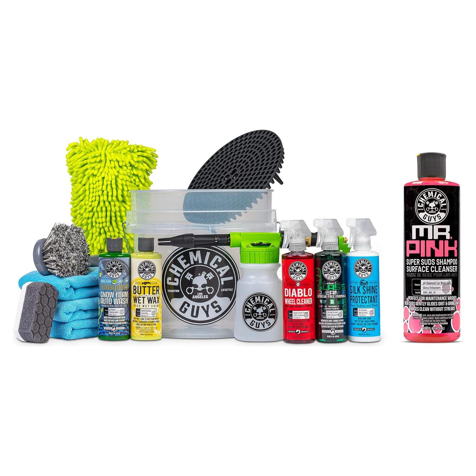 Kit de Lavado de Autos Chemical Guys 14 Piezas con Jabón 473 ml