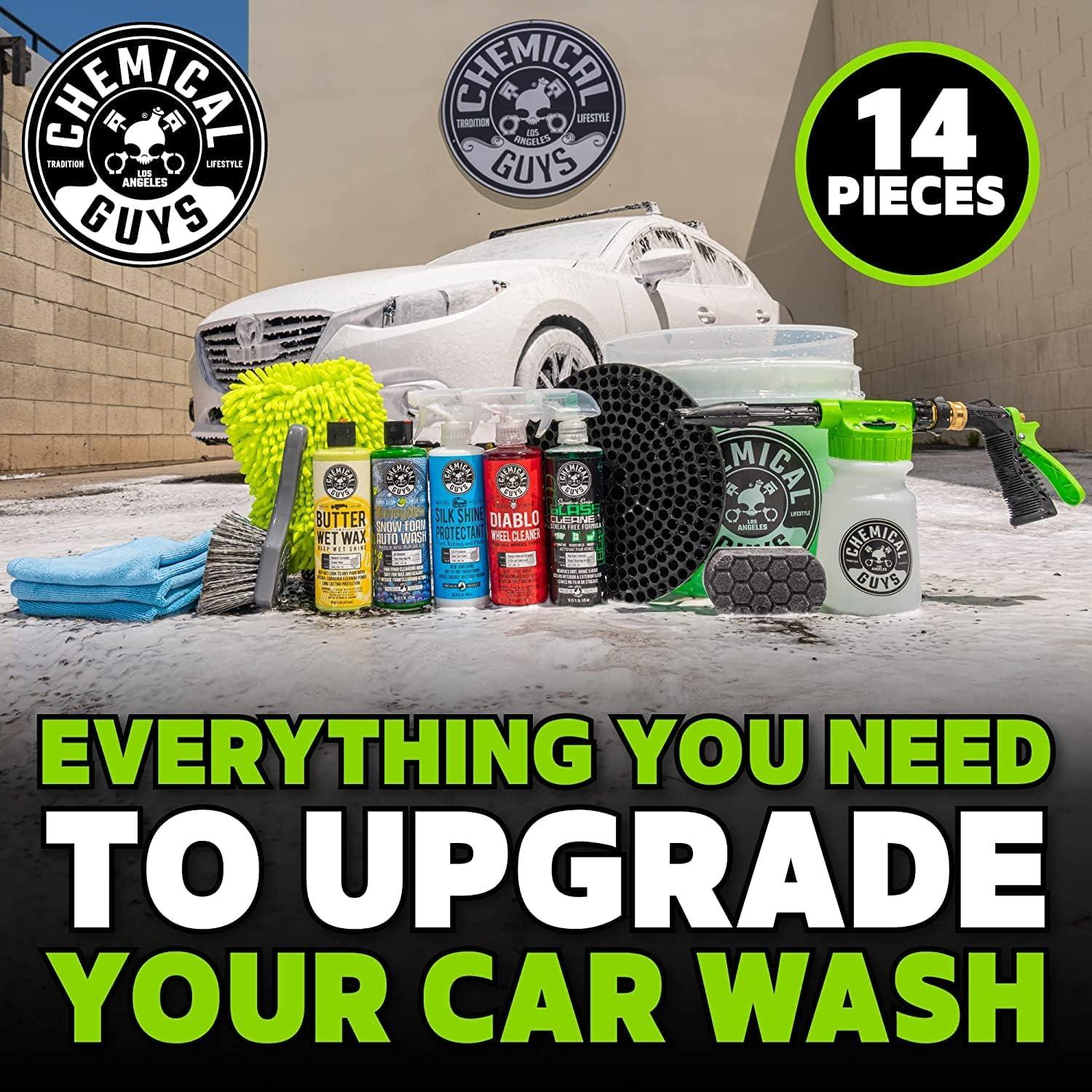 Kit de Lavado de Autos Chemical Guys 14 Piezas con Jabón 473 ml
