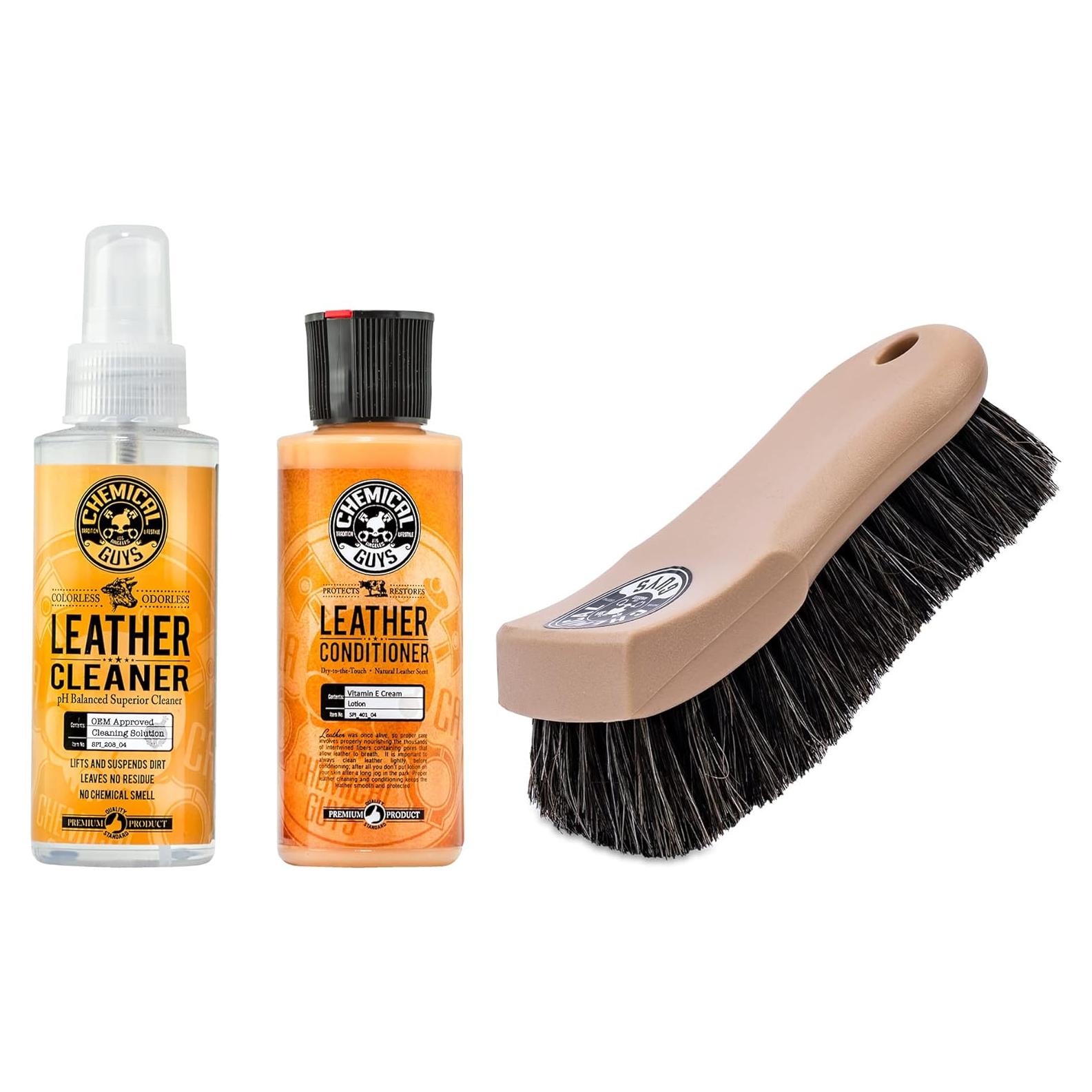 Kit de Limpieza y Acondicionamiento de Cuero Chemical Guys 236 ml