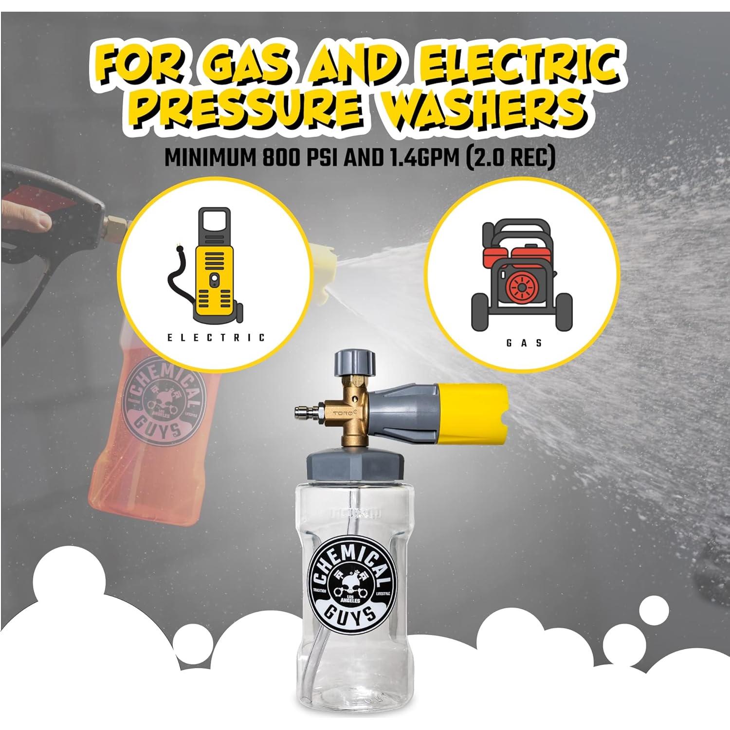 Kit Jabón Espumoso Mr. Pink 1.89L + Cañón de Espuma Chemical Guys