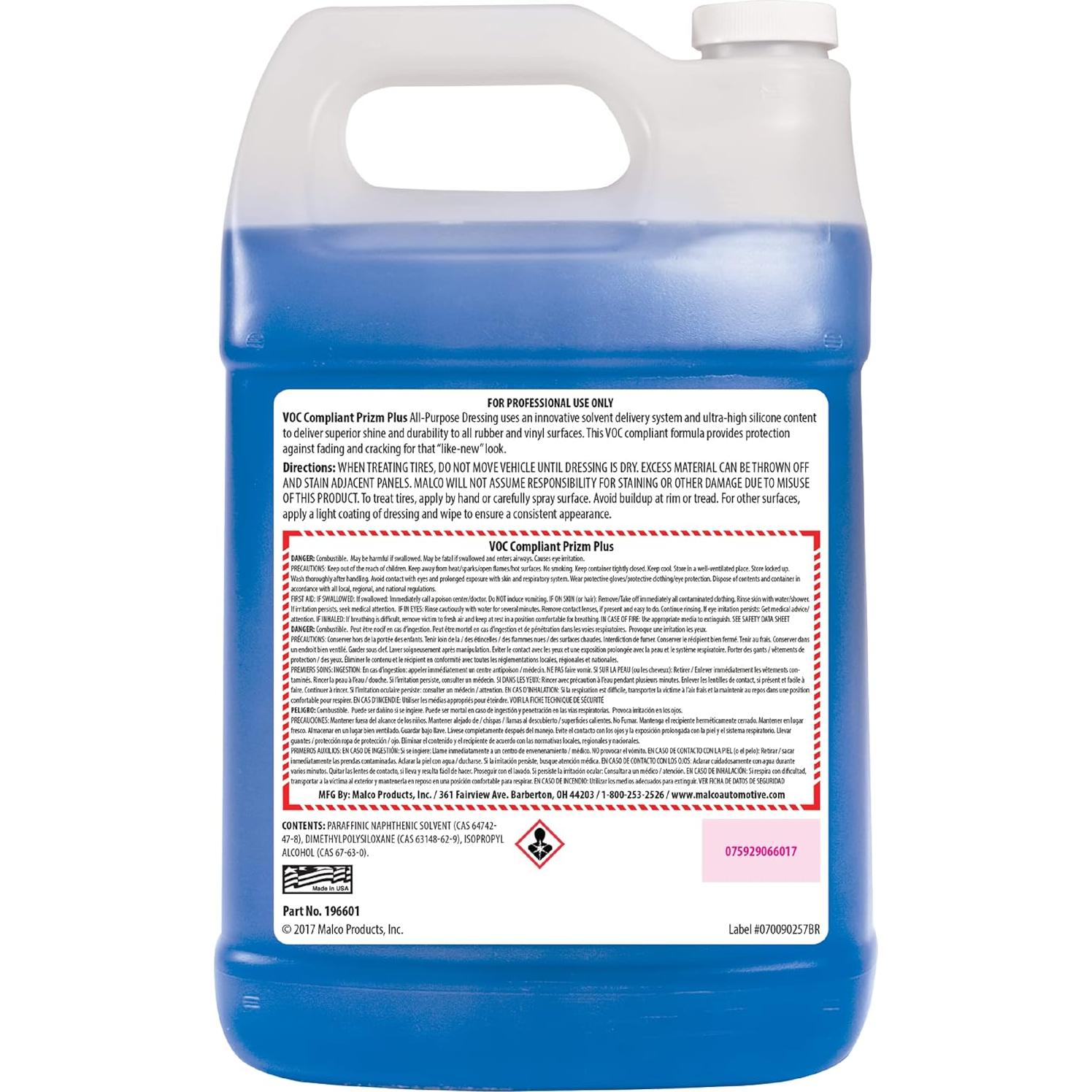 Malco Prizm Plus Dressing Multiusos 3.4kg - Brillo y Protección