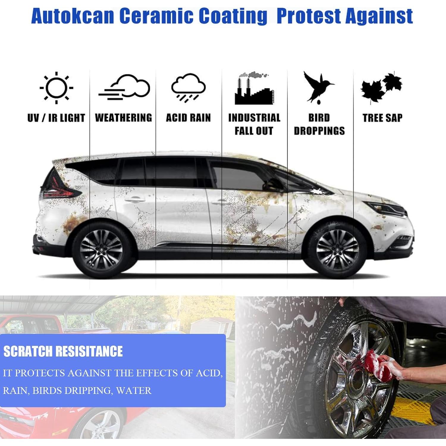 Recubrimiento Cerámico Nano 9H Autokcan 30ML Hidrofóbico