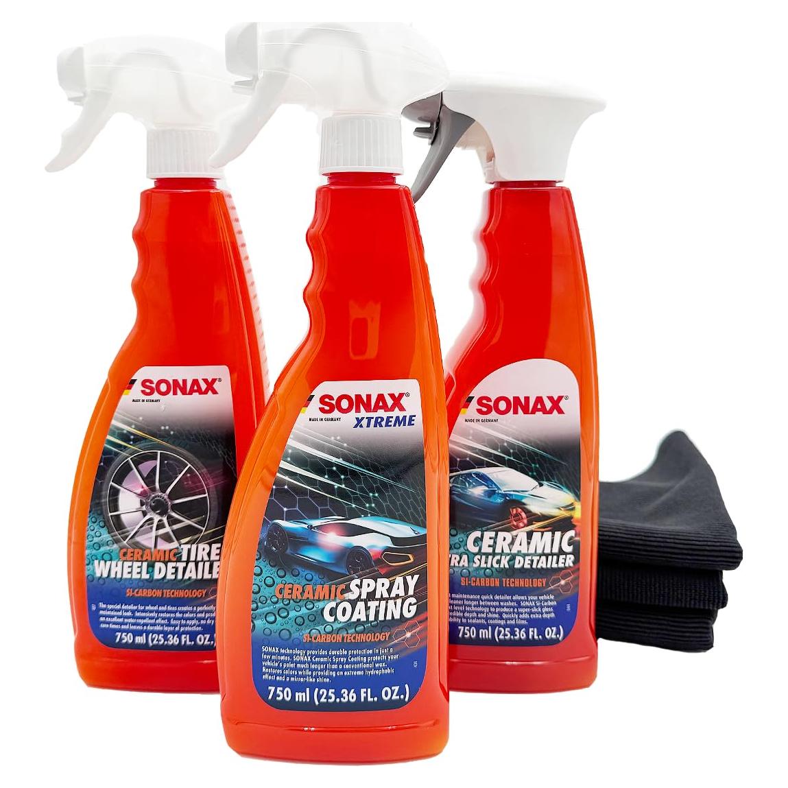 Combo Spray Cerámico SONAX | Protección Pintura Hidrofóbica