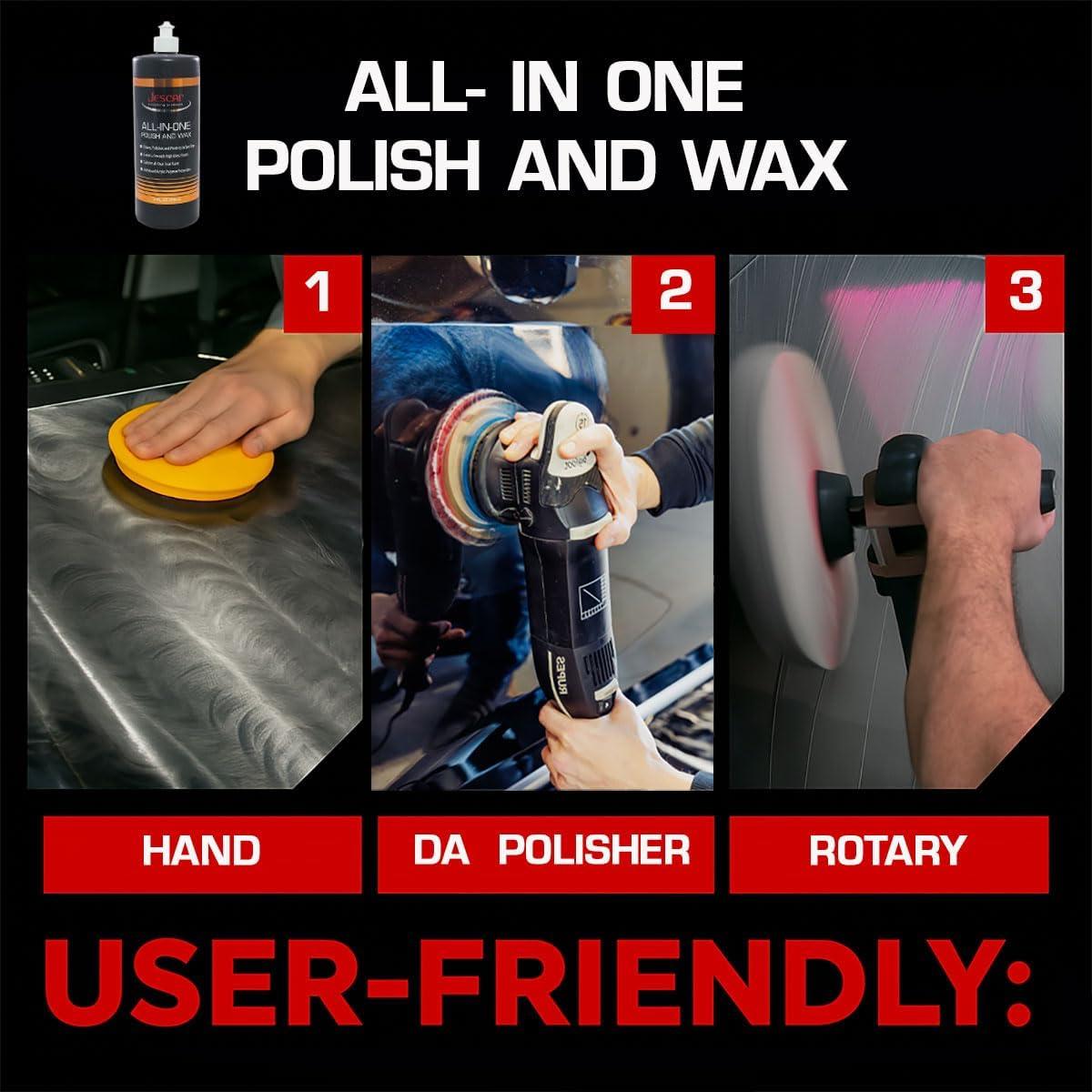 Pulidor y Cera Todo en Uno Jescar 227g - Brillo y Protección