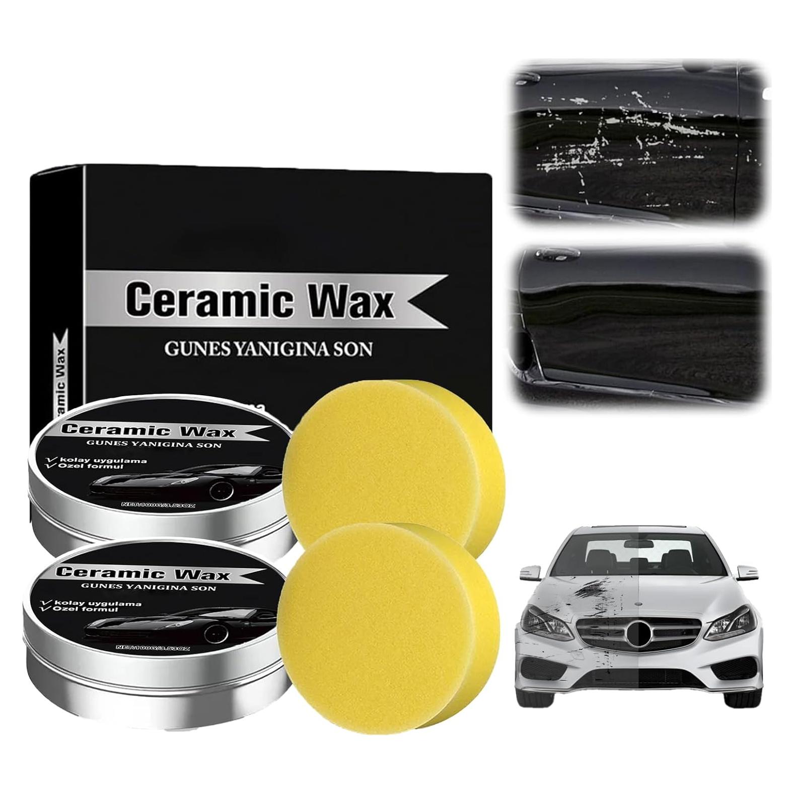Crema de Cera Cerámica Titanio Cuidado Auto 100g 2 PCS