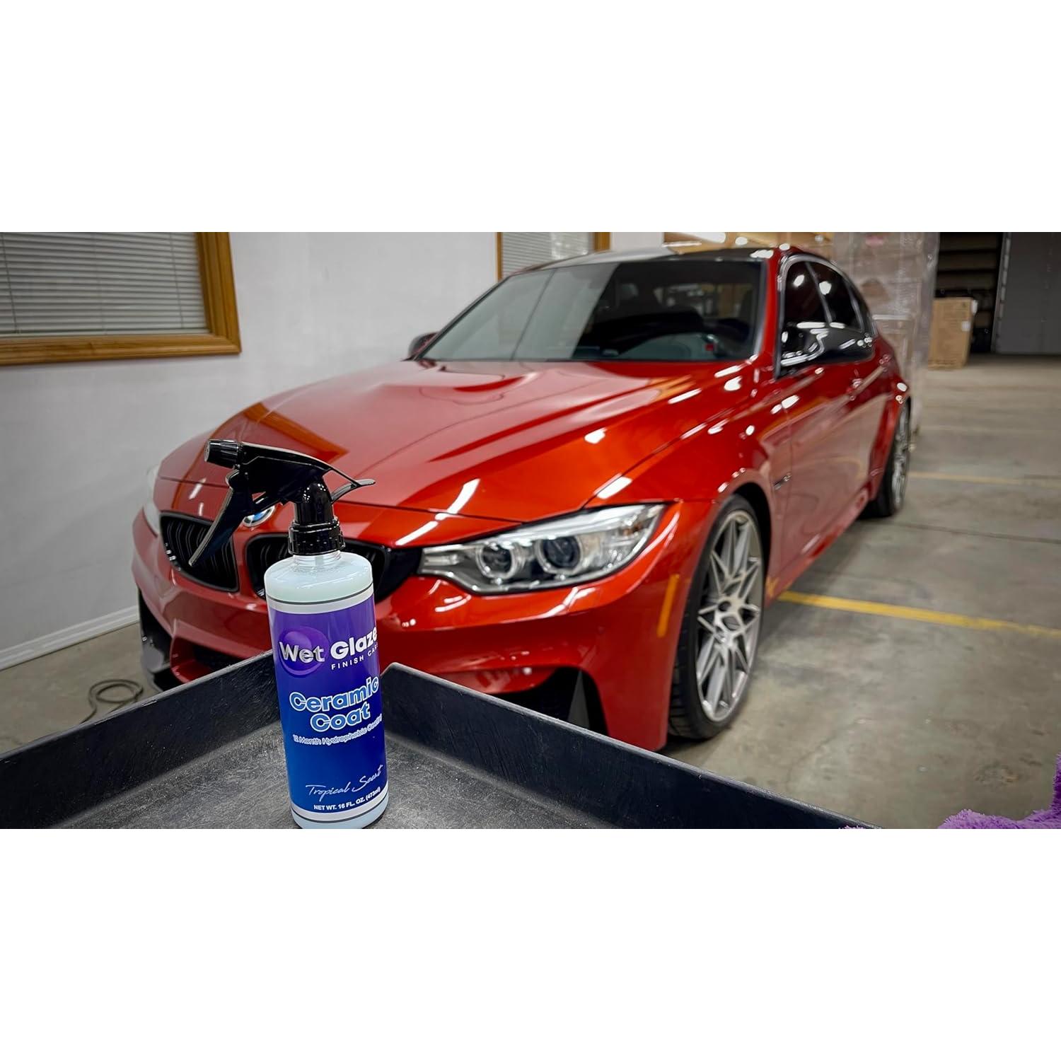 Abrillantador Cerámico Wet Glaze 473ml - Spray Hidrofóbico Profesional