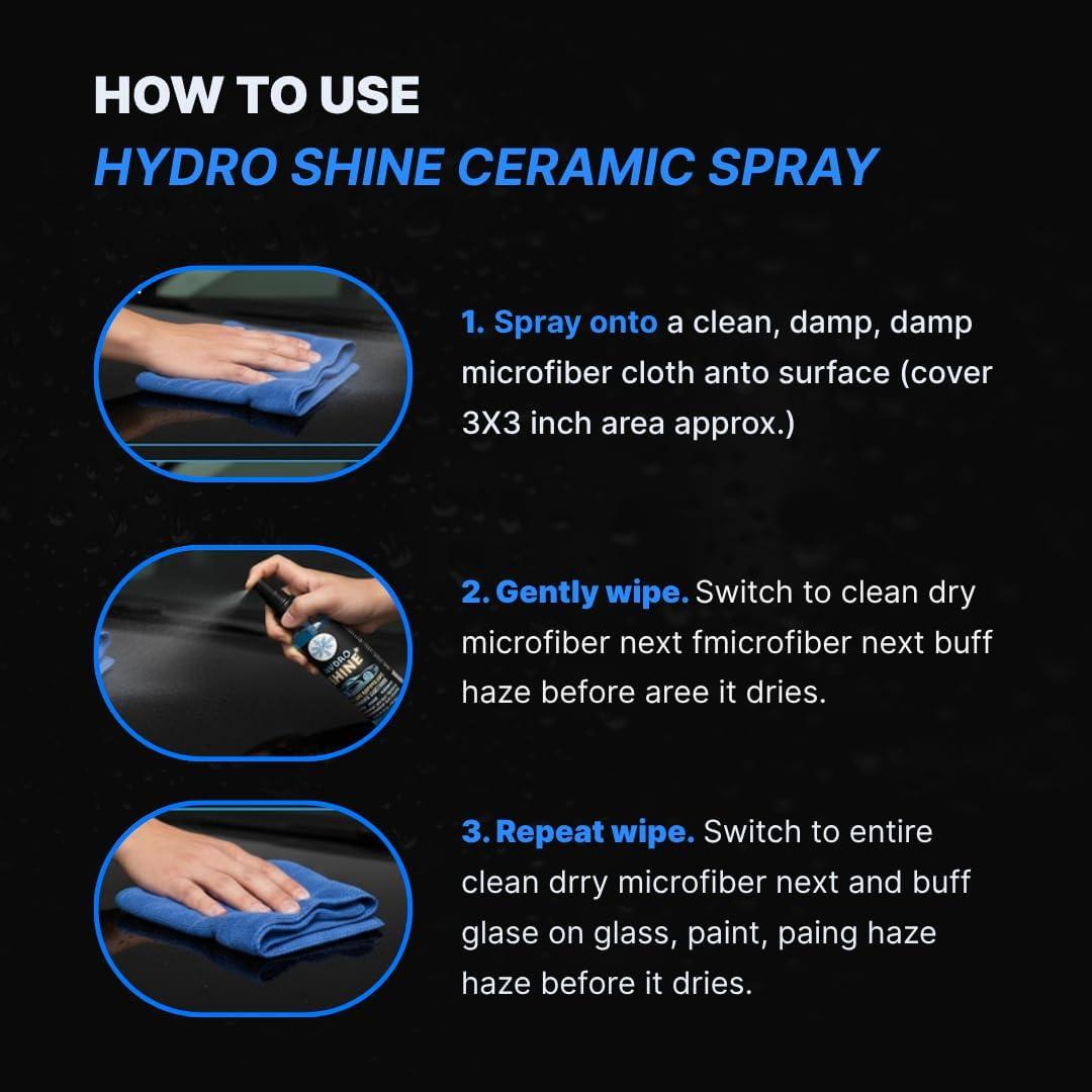 Kit de Spray Nano-Cerámico HydroShine EZ - 3 Botellas 500ml