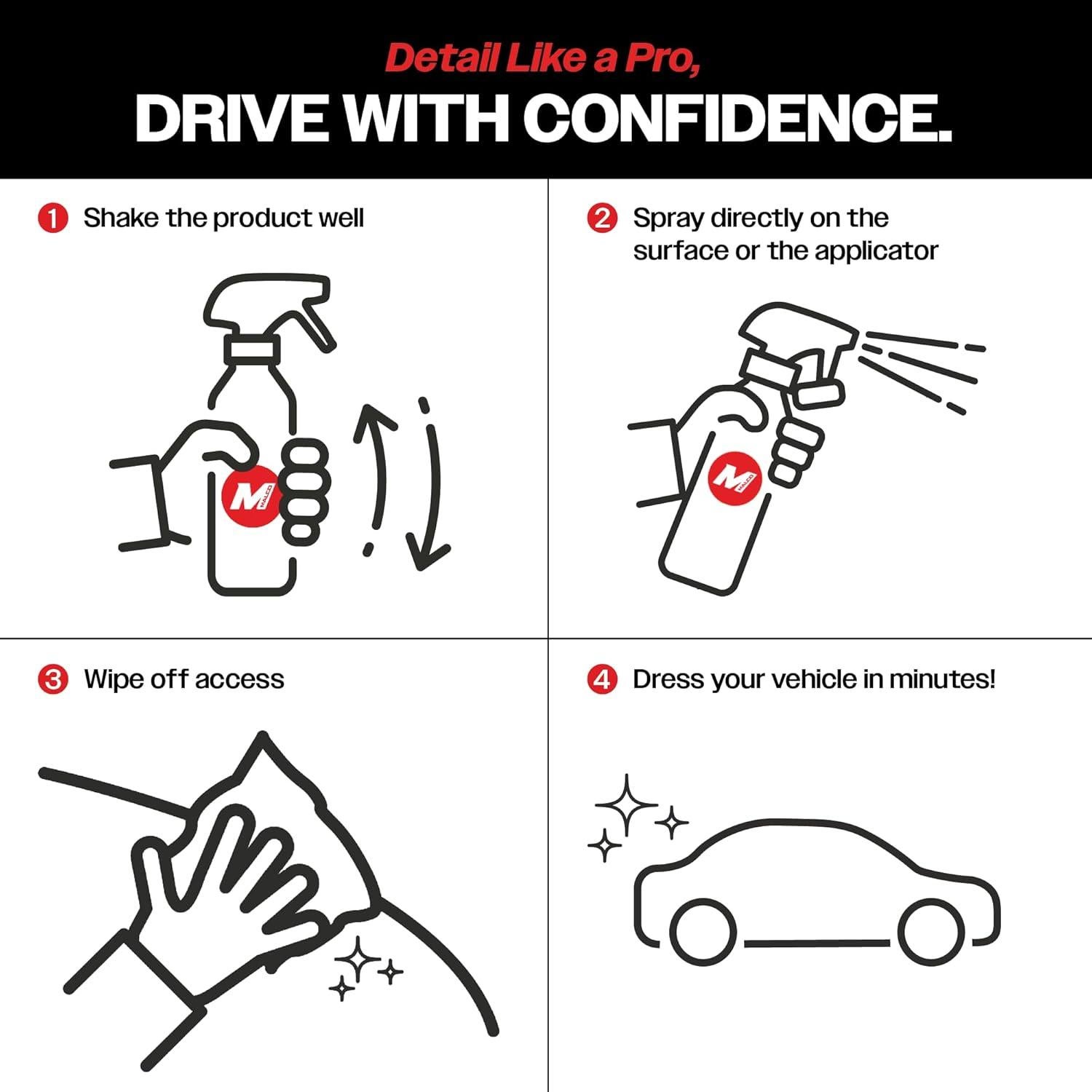 Malco E-ZEE Shine Dressing 16 oz - Emulsión para Vehículos