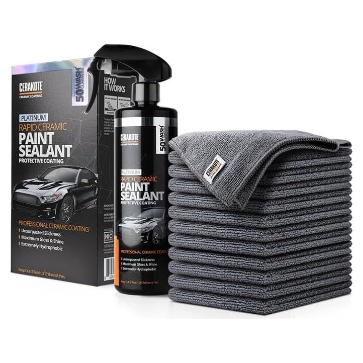 Paquete de 12 Toallas de Microfibra y Sellador Cerakote