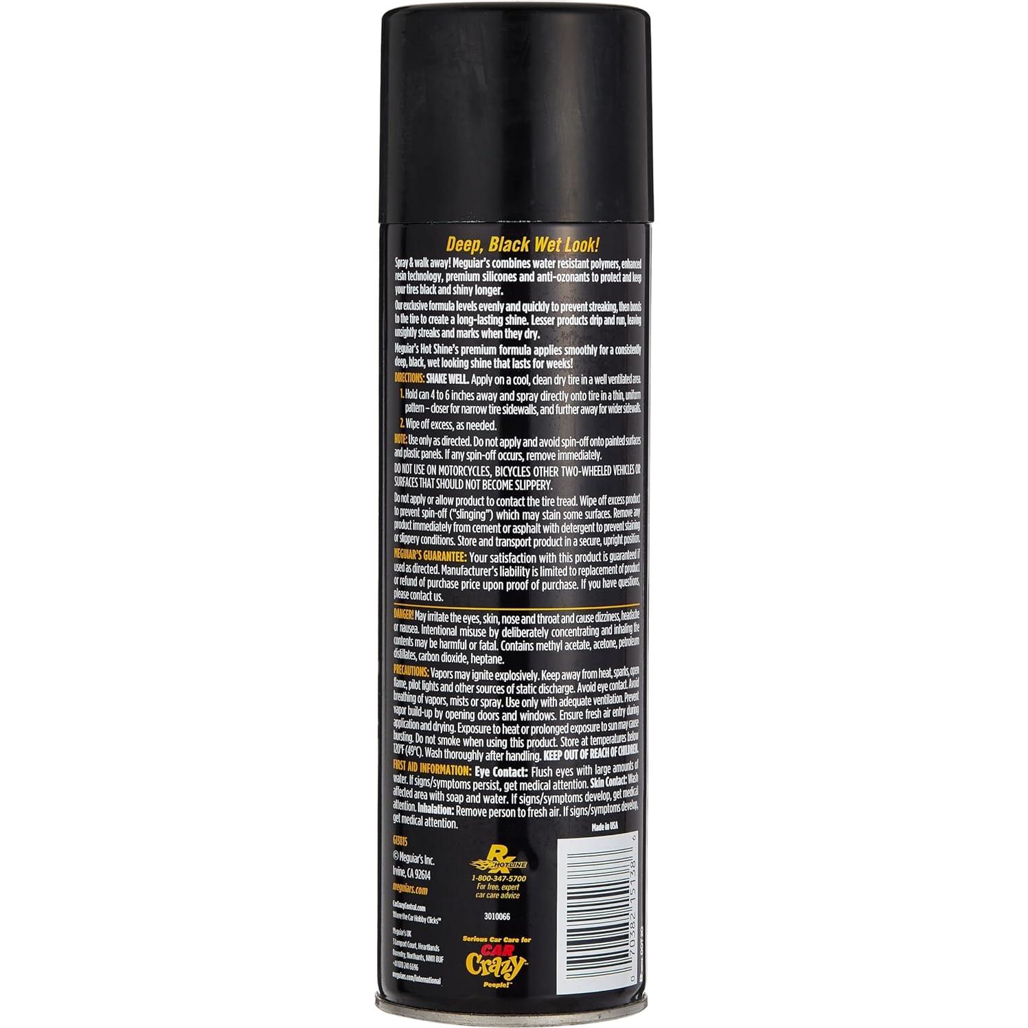 Recubrimiento para llantas Meguiar's Hot Shine 425g - Paquete de 5