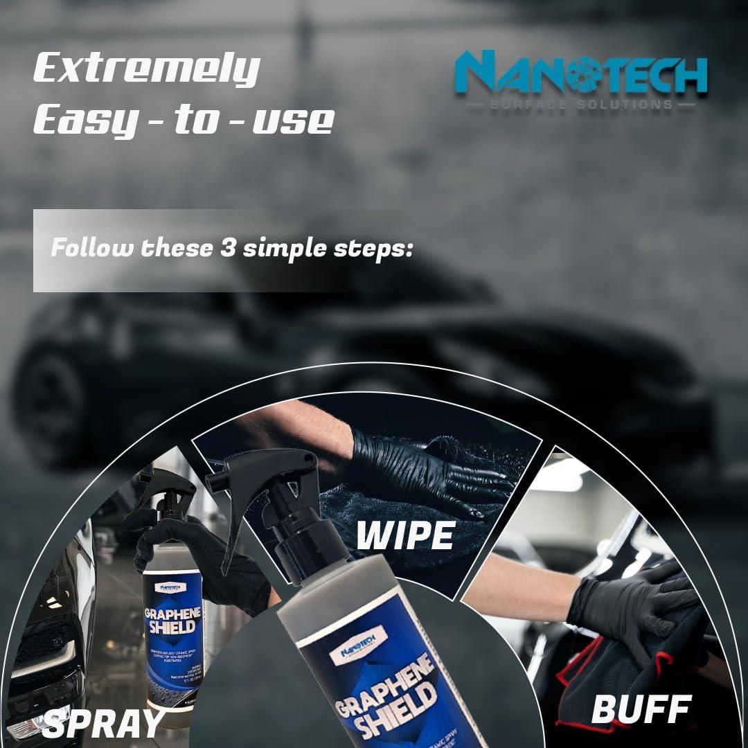 Escudo de Grafeno Nanotech - Spray Cerámico 226.8 g para Autos y Barcos