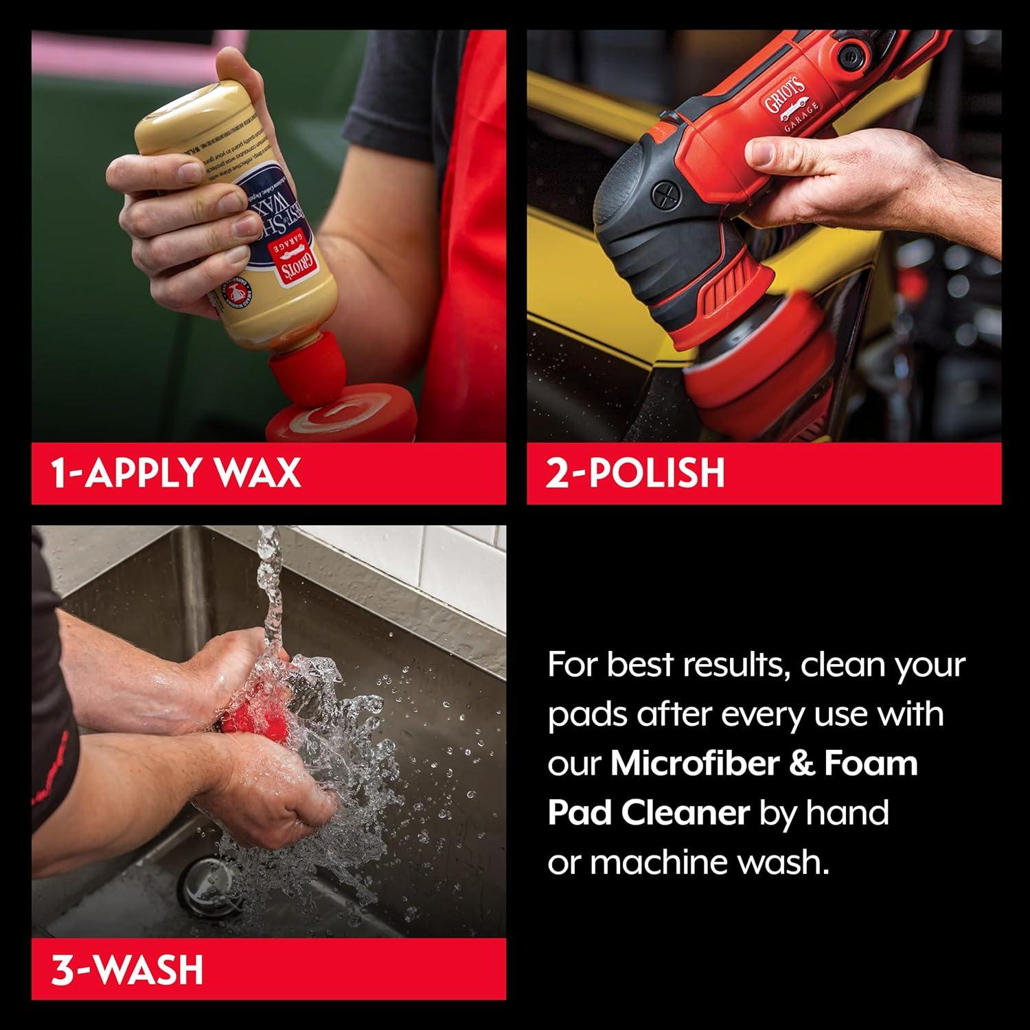 Almohadillas de Cera de Espuma Roja Griot's Garage 3" Juego de 3