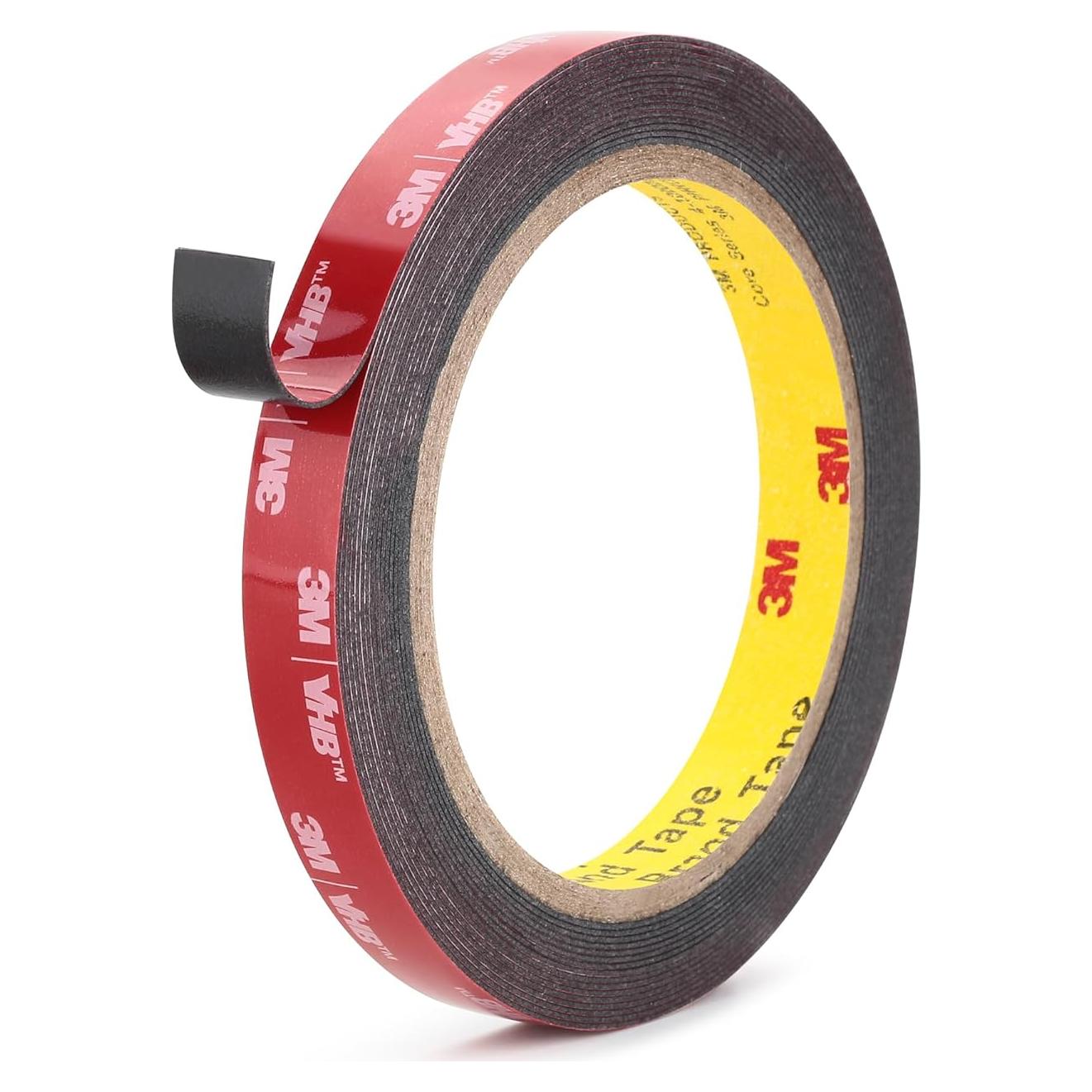 Cinta Doble Cara 3M VHB 5925 Negra 1.27 cm x 5.49 m