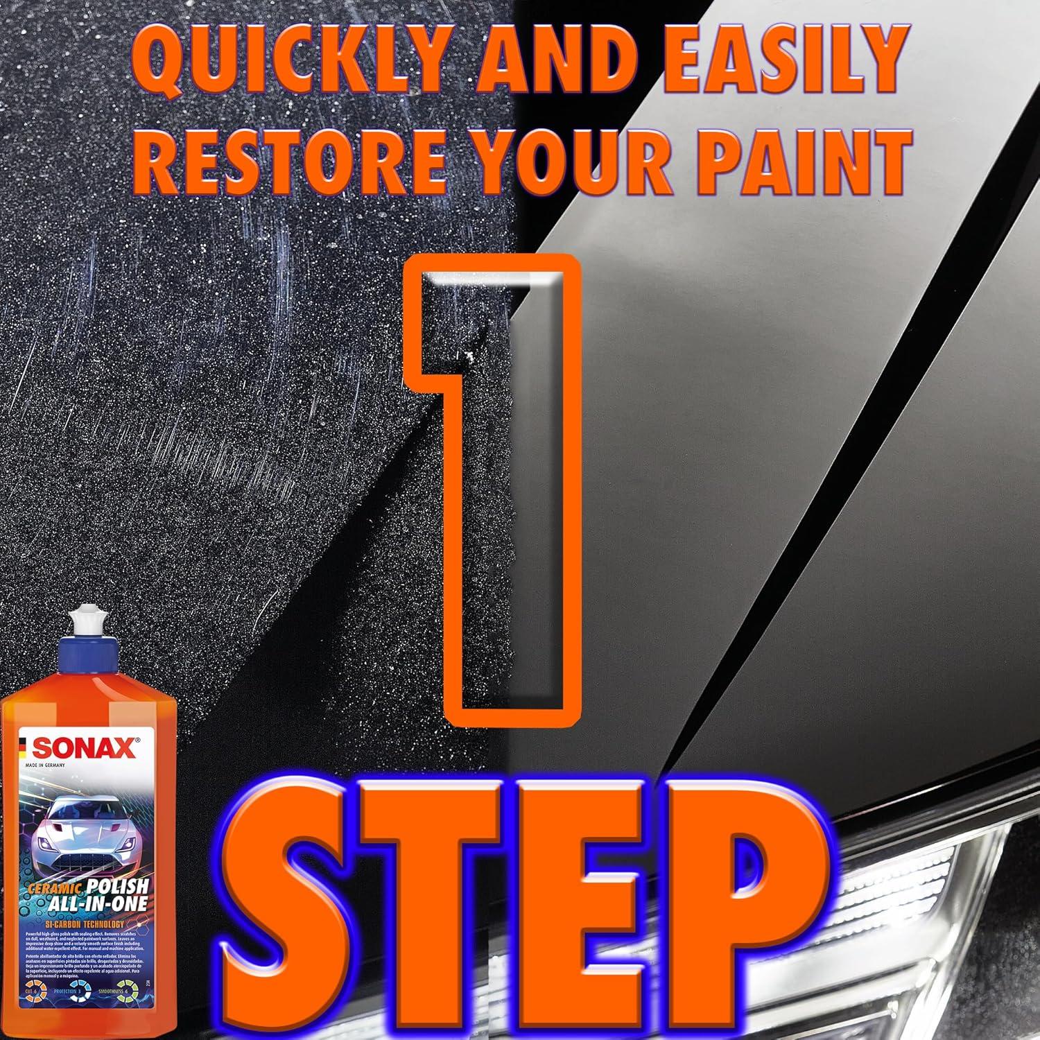 Pulidor Cerámico Todo en Uno SONAX 500ml - Elimina Rayones y Brillo Duradero